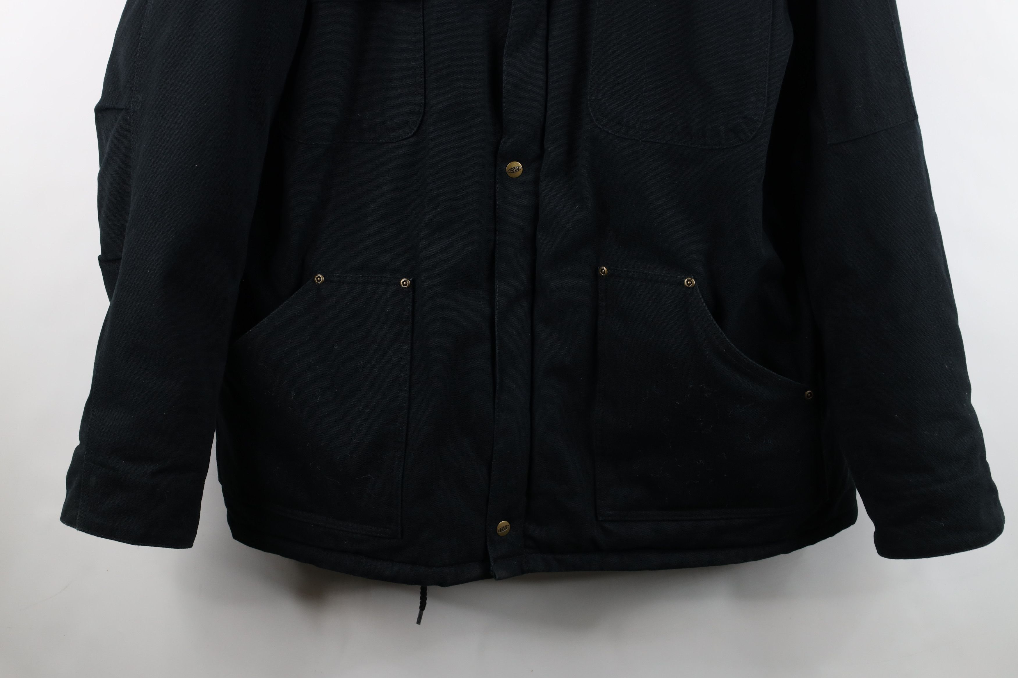 Vintage Vintage Y2K Streetwear Canvas Chore Barn Jacket Black Size US XXL / EU 58 / 5 - 3 Thumbnail