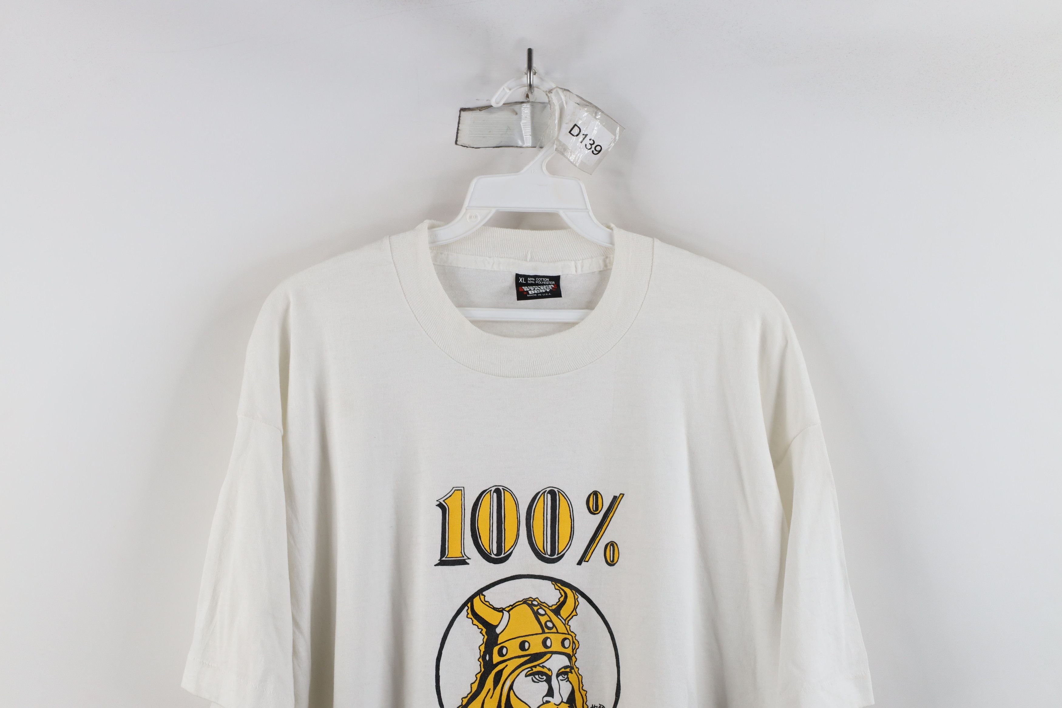 Vintage Vintage 90s Streetwear 100% Viking Short Sleeve T-Shirt USA Size US XL / EU 56 / 4 - 2 Thumbnail
