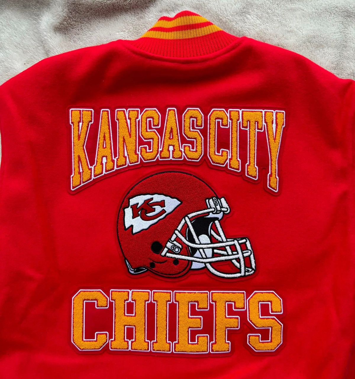 NFL × October's Very Own OVO x NFL Kansas City Chiefs Varsity Jacket Size US L / EU 52-54 / 3 - 6 Thumbnail
