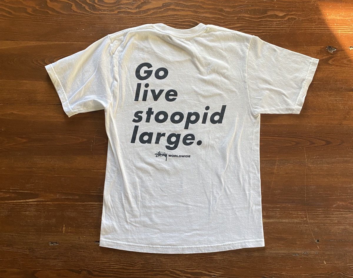 Stussy Stussy “Go Live Stoopid Large.” White Tee Size US XS / EU 42 / 0 - 1 Thumbnail