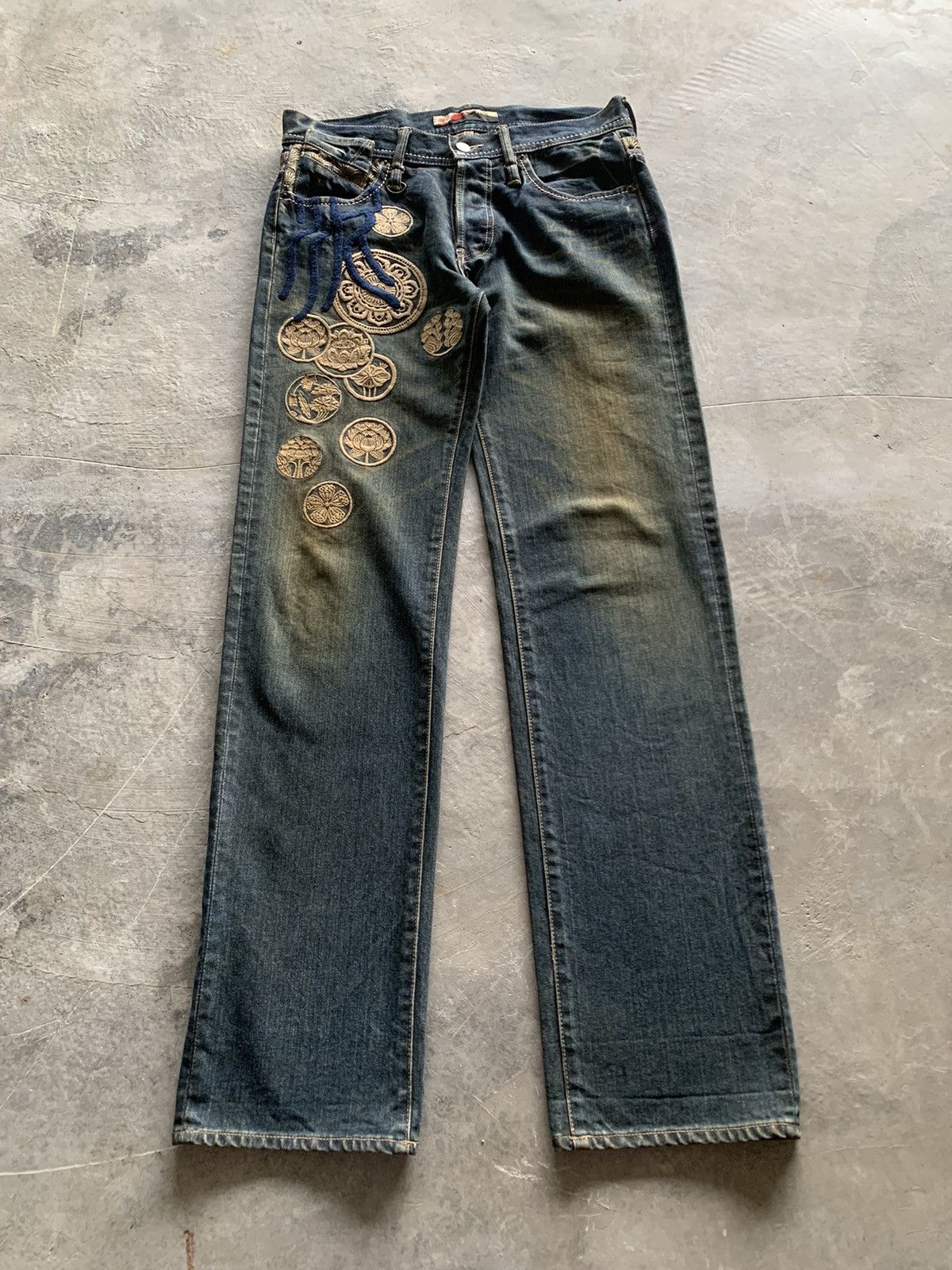 Japanese Brand crazy rusty sukajan japanese denim karakuri tamashii style Size US 32 / EU 48 - 1 Thumbnail