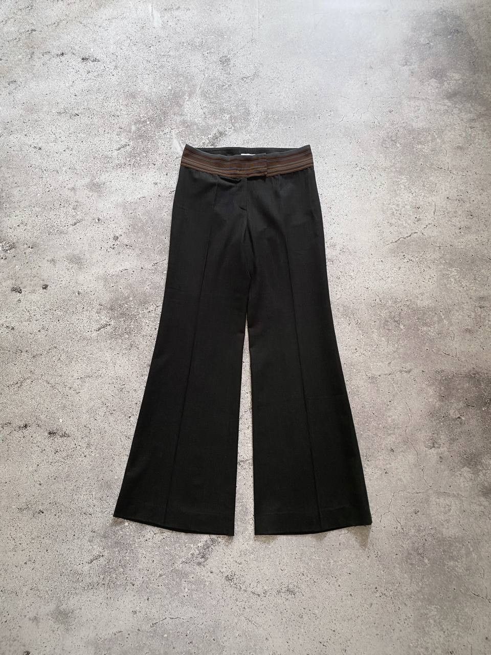 Brunello Cucinelli × Vintage VINTAGE BRUNELLO CUCINELLI GUNEX WOOL FLARED PANTS Size 27" / US 4 / IT 40 - 4 Thumbnail