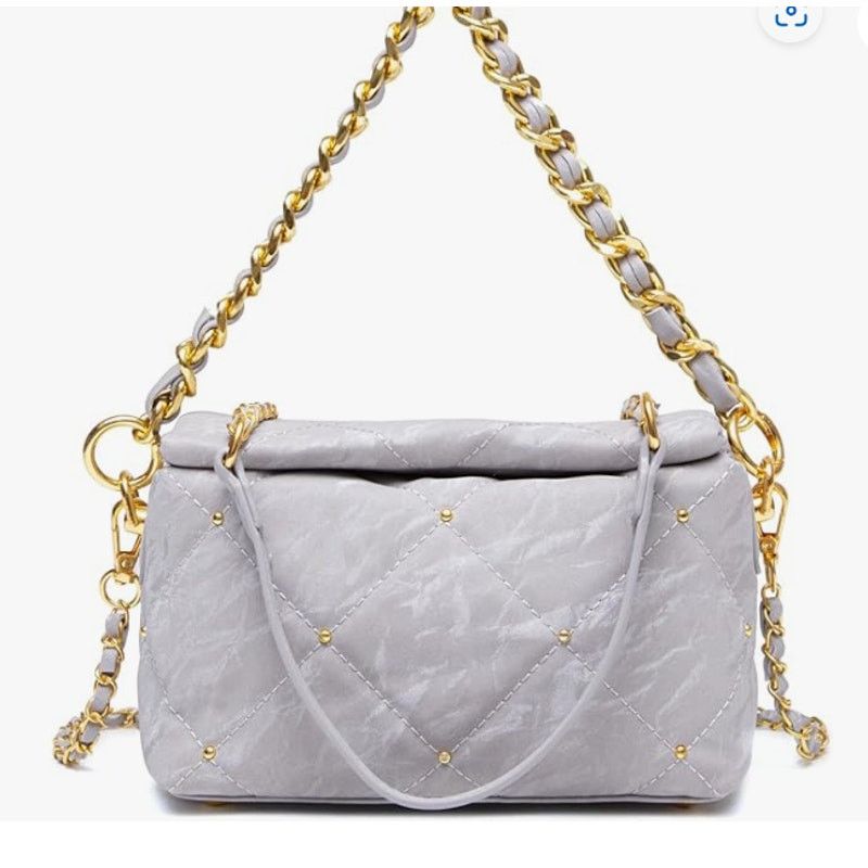 The Unbranded Brand Quilted Crossbody PUShoulder 2 Chains 7.4"× 2.9"× 4.7" Size ONE SIZE - 1 Thumbnail