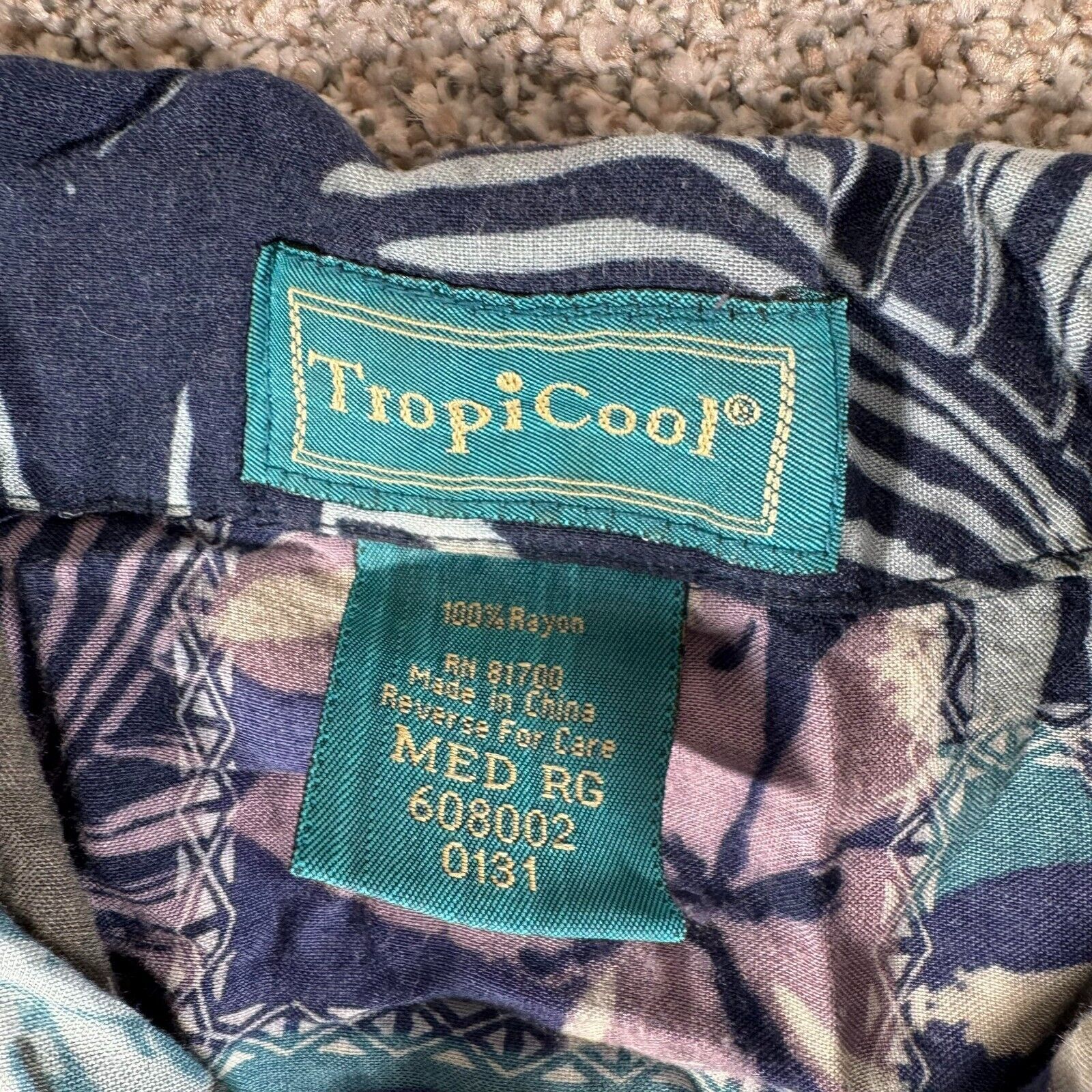 Other TropiCool Hawaiian Shirt Mens Medium Patchwork Boho Floral Size US M / EU 48-50 / 2 - 5 Thumbnail