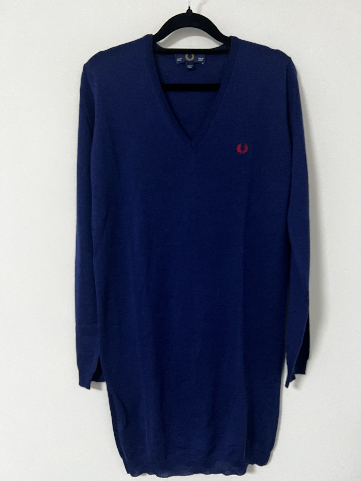 Fred Perry Fred perry s v neck wool dress blue Size S / US 4 / IT 40 - 1 Thumbnail