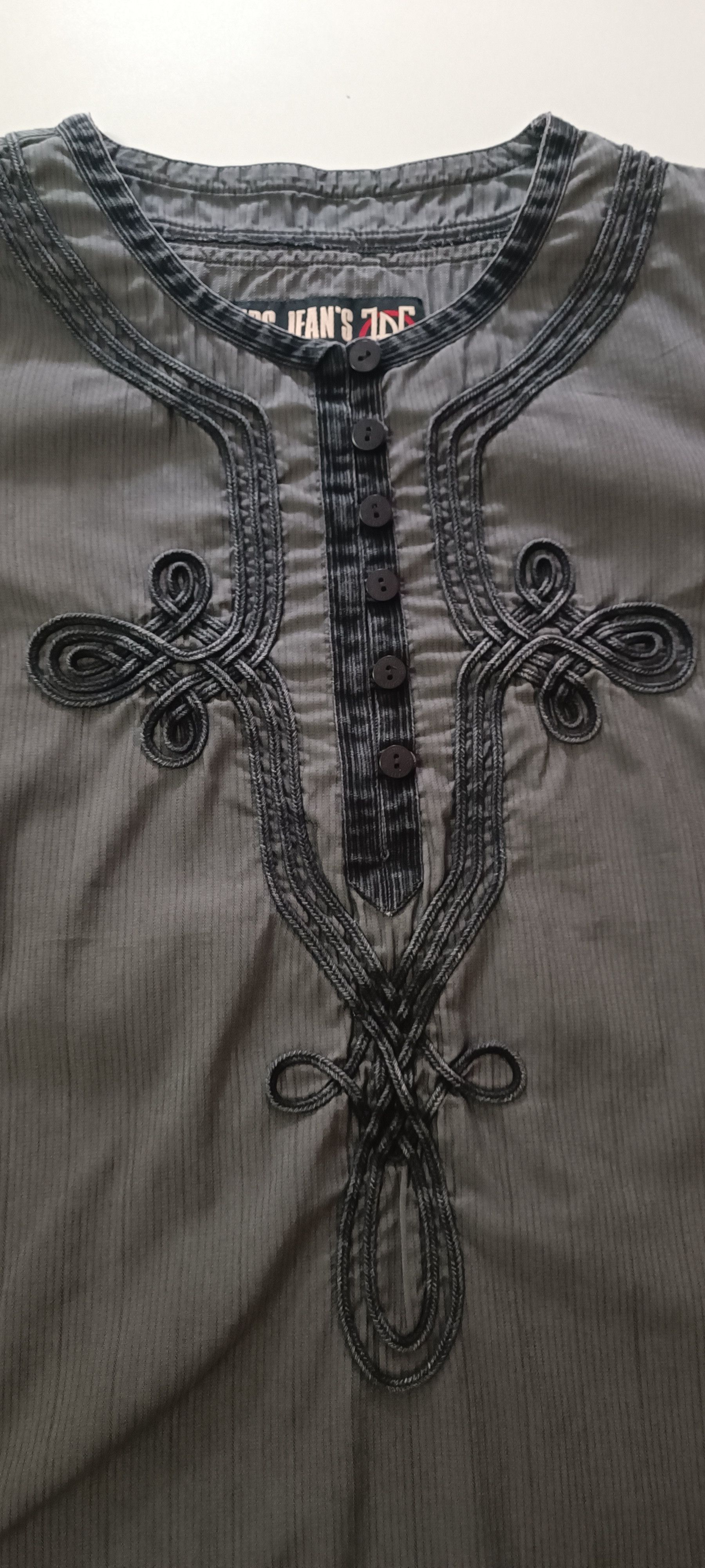 Jean Paul Gaultier Oriental-inspired embroidery gray t-shirt Size L / US 10 / IT 46 - 16 Thumbnail