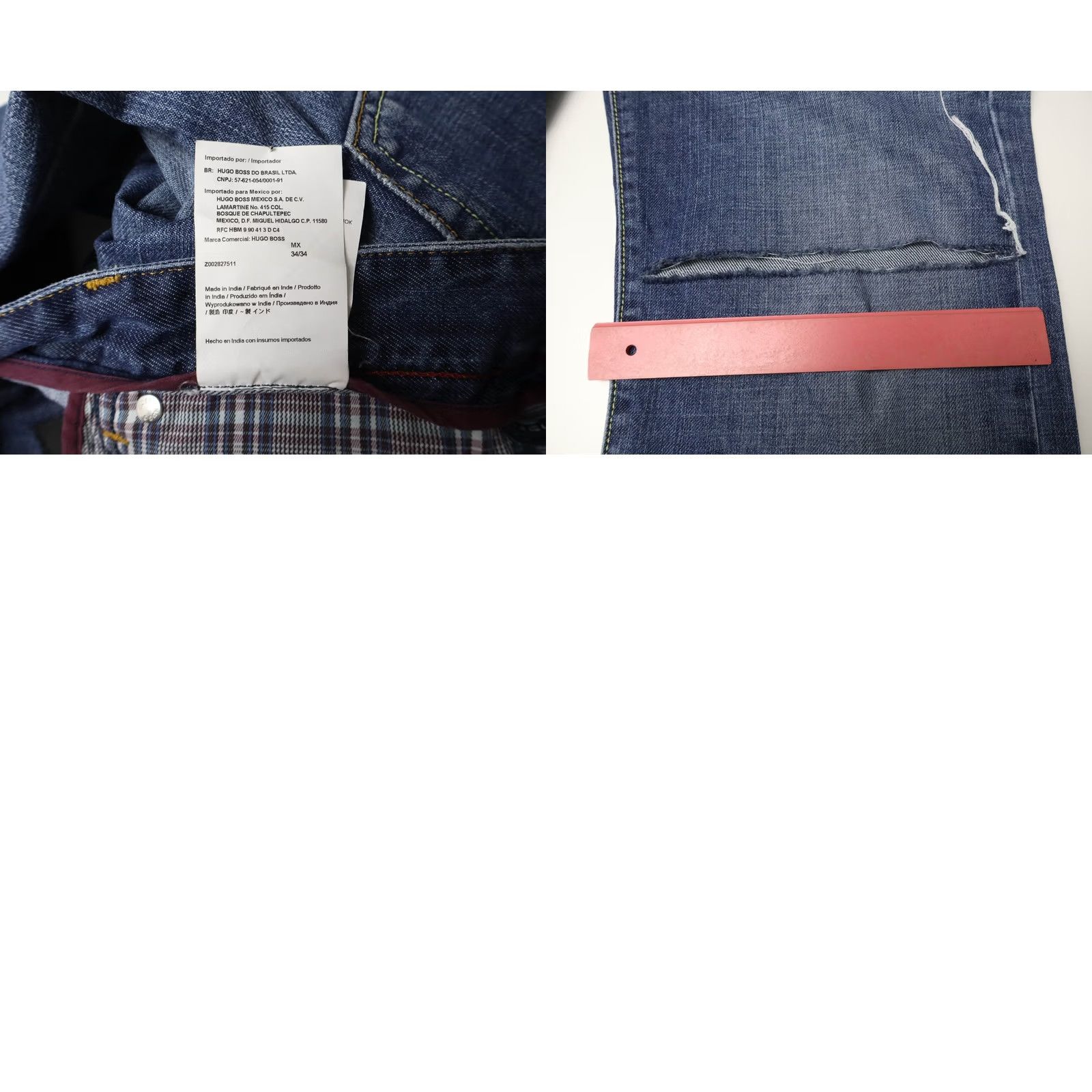 Hugo Boss HUGO BOSS Kansas Jeans Men's W34/L34 Regular Fit Zip Fly Fade Effect Whiskers Jeans Size US 34 / EU 50 - 8 Thumbnail