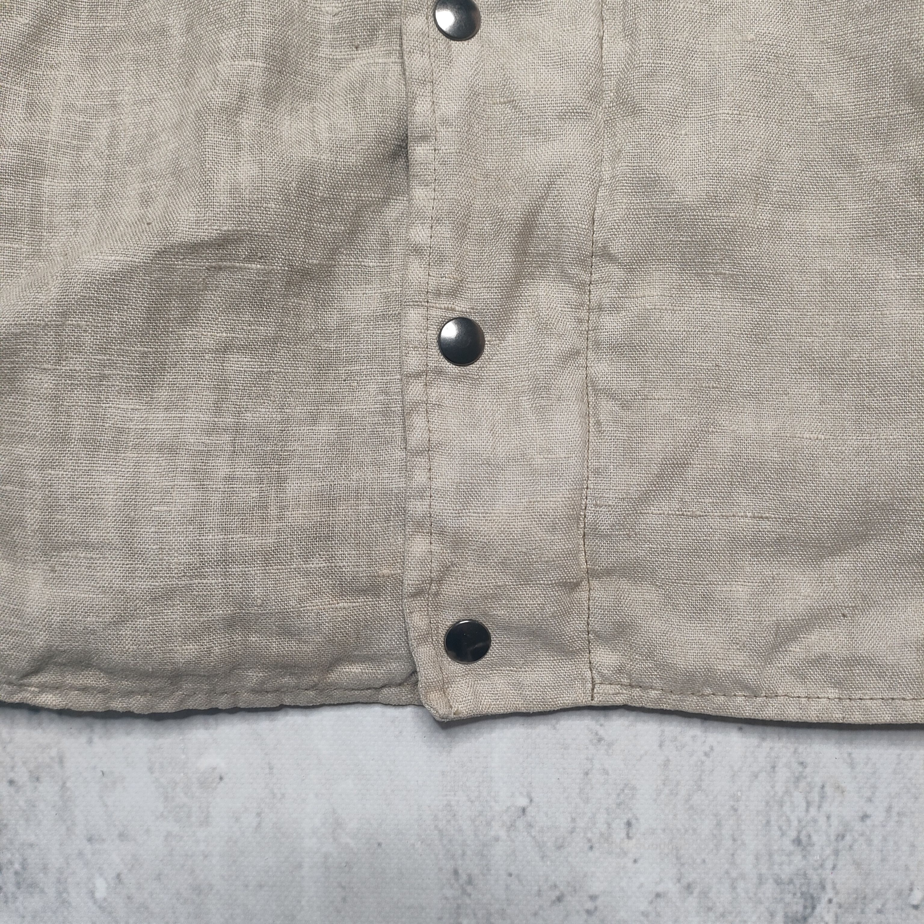 Emporio Armani Emporio armani vintage painted asymetrical linen jacket Size US L / EU 52-54 / 3 - 4 Thumbnail