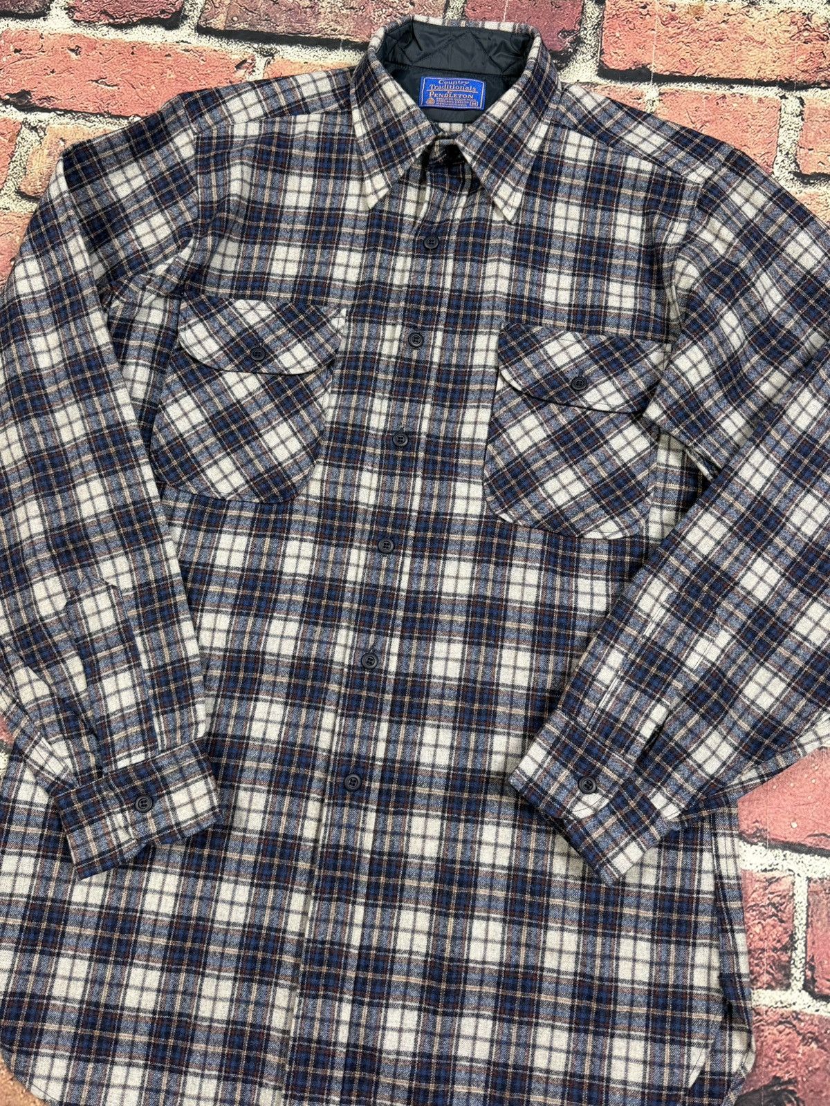 Pendleton Vintage Pendleton Shirt Blue Plaid Wool Country Traditionals Size US M / EU 48-50 / 2 - 7 Thumbnail