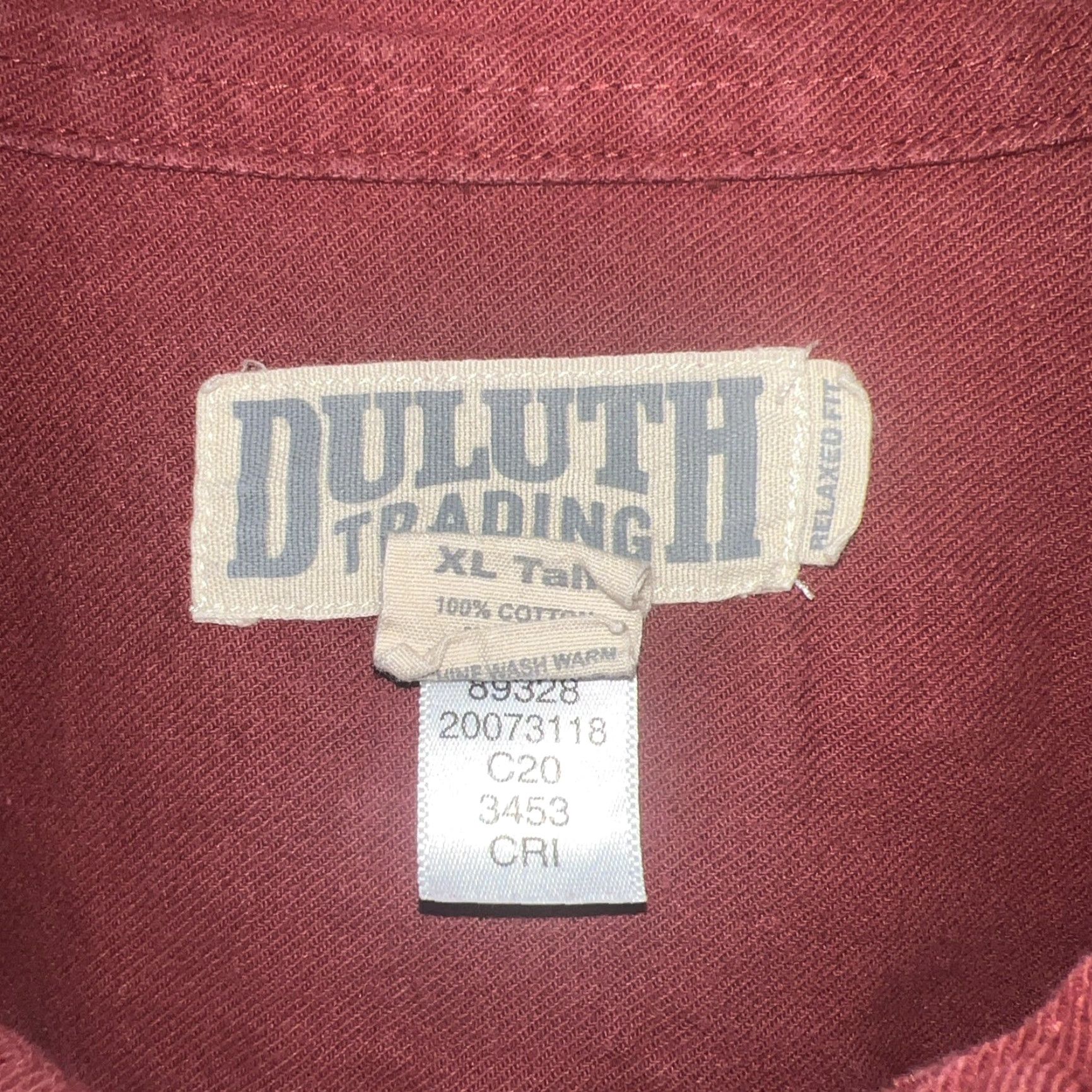 CO Duluth Trading Co Red Button-Up Shirt Mens XLT Big & Tall Long Sleeve Size XLT Size US XL / EU 56 / 4 - 3 Thumbnail