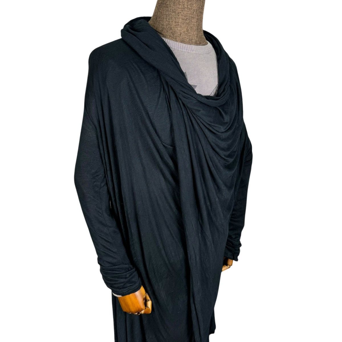 CIVARIZE ☀️CIVARIZE BLACK RAYON SPIRAL COLLAR CARDIGAN JACKET Size M / US 6-8 / IT 42-44 - 2 Thumbnail
