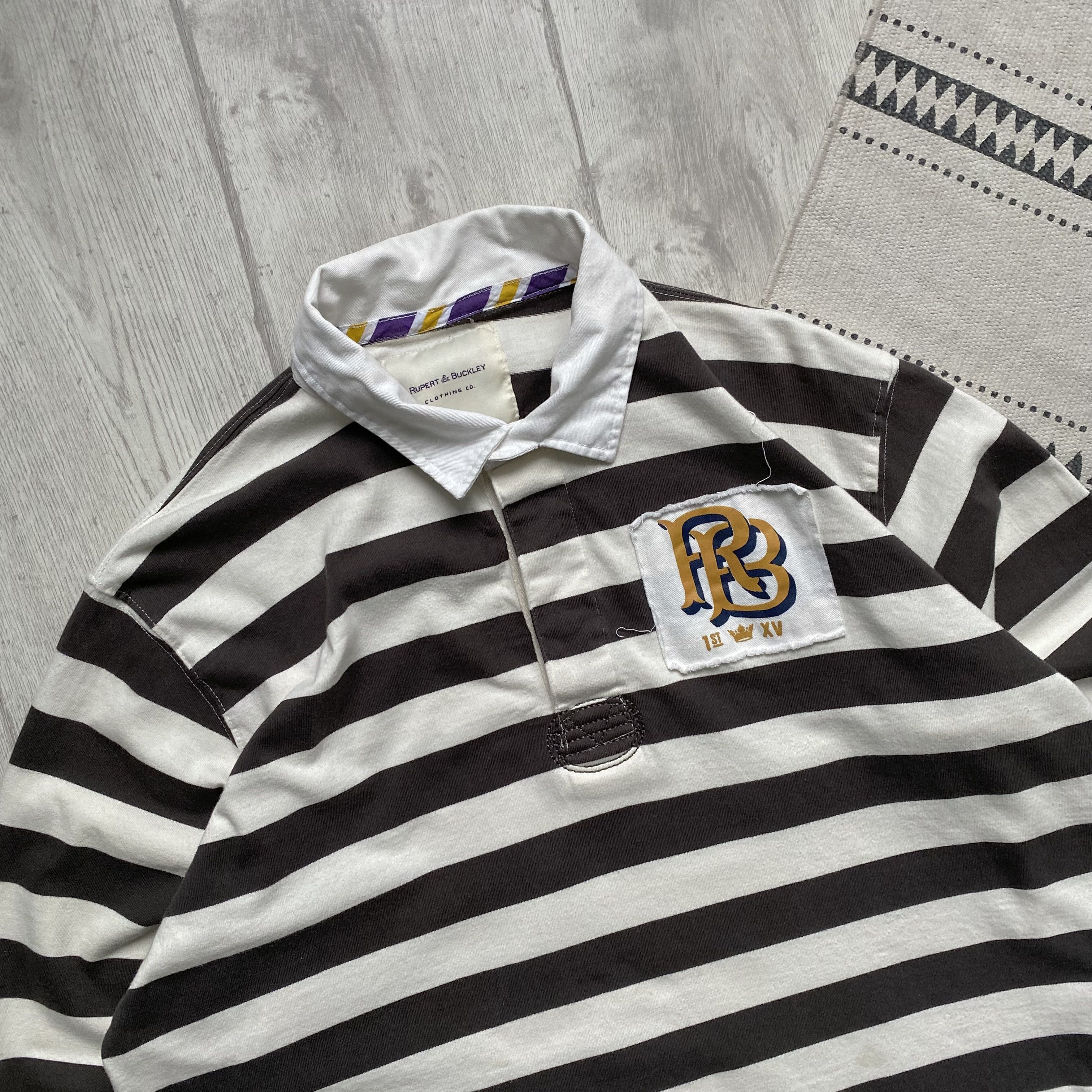 Polo Ralph Lauren Vintage 00s Ralph lauren vibe Stripped rugby shirt Size US XL / EU 56 / 4 - 2 Thumbnail