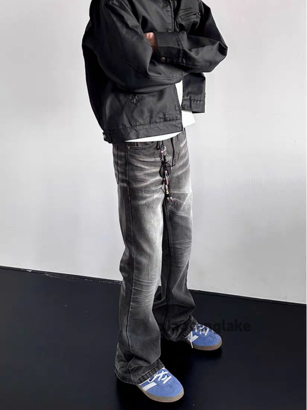 Jean × Vintage washed faded cleanfit yuppie bootcut flared punk jeans Size US 34 / EU 50 - 4 Thumbnail