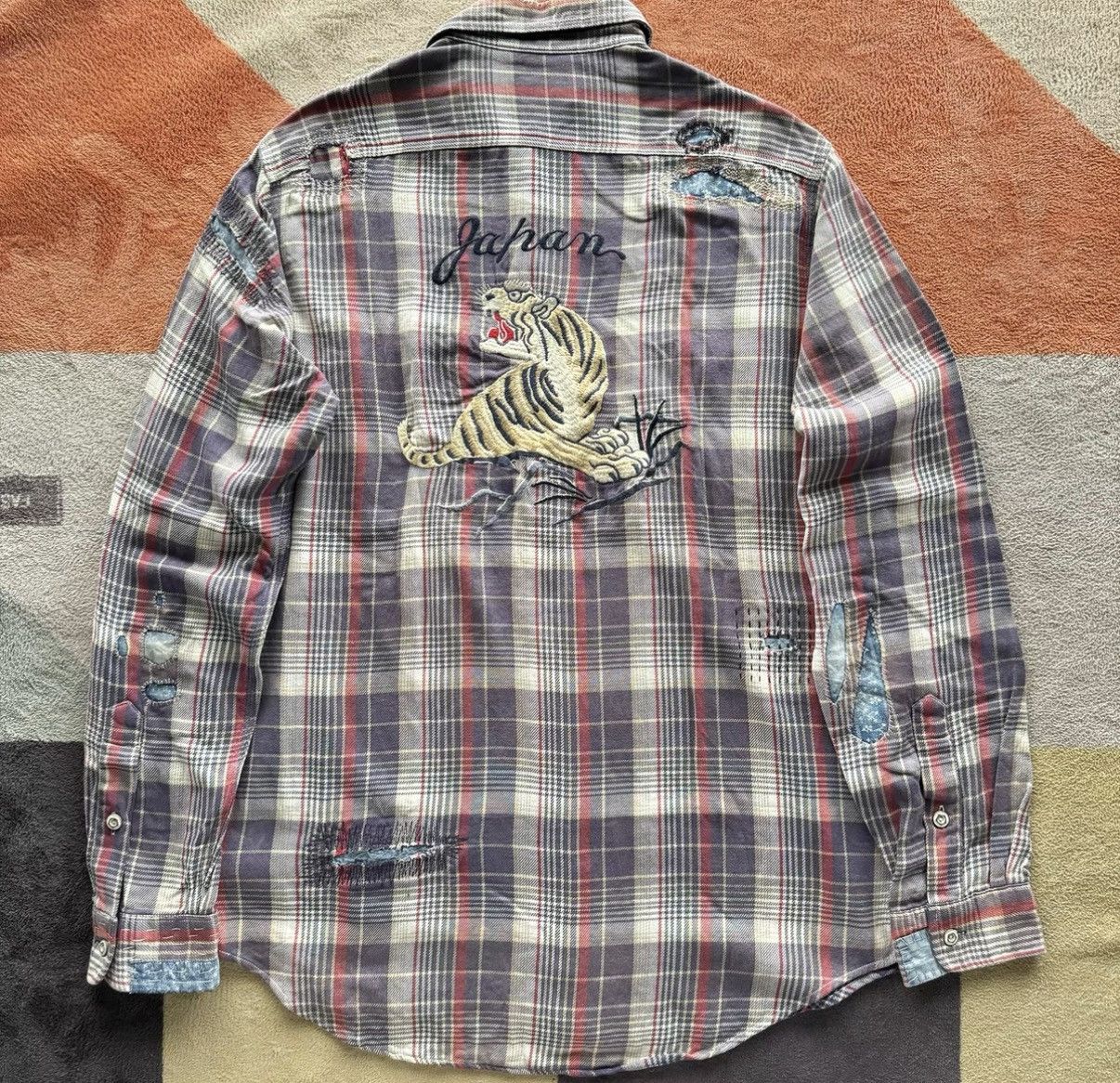 Polo Ralph Lauren Ralph Lauren Patchwork Distressed Plaid Shirt K22 Size US M / EU 48-50 / 2 - 1 Thumbnail