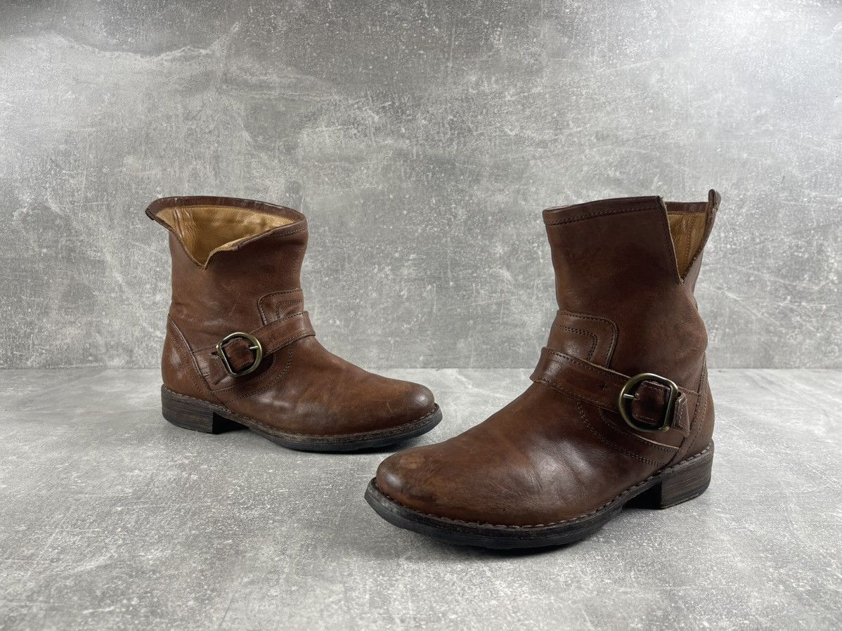 Fiorentini + Baker Fiorentini + Baker Brown Leather Buckle Mid Calf Boots Size US 5.5 / IT 35.5 - 4 Thumbnail