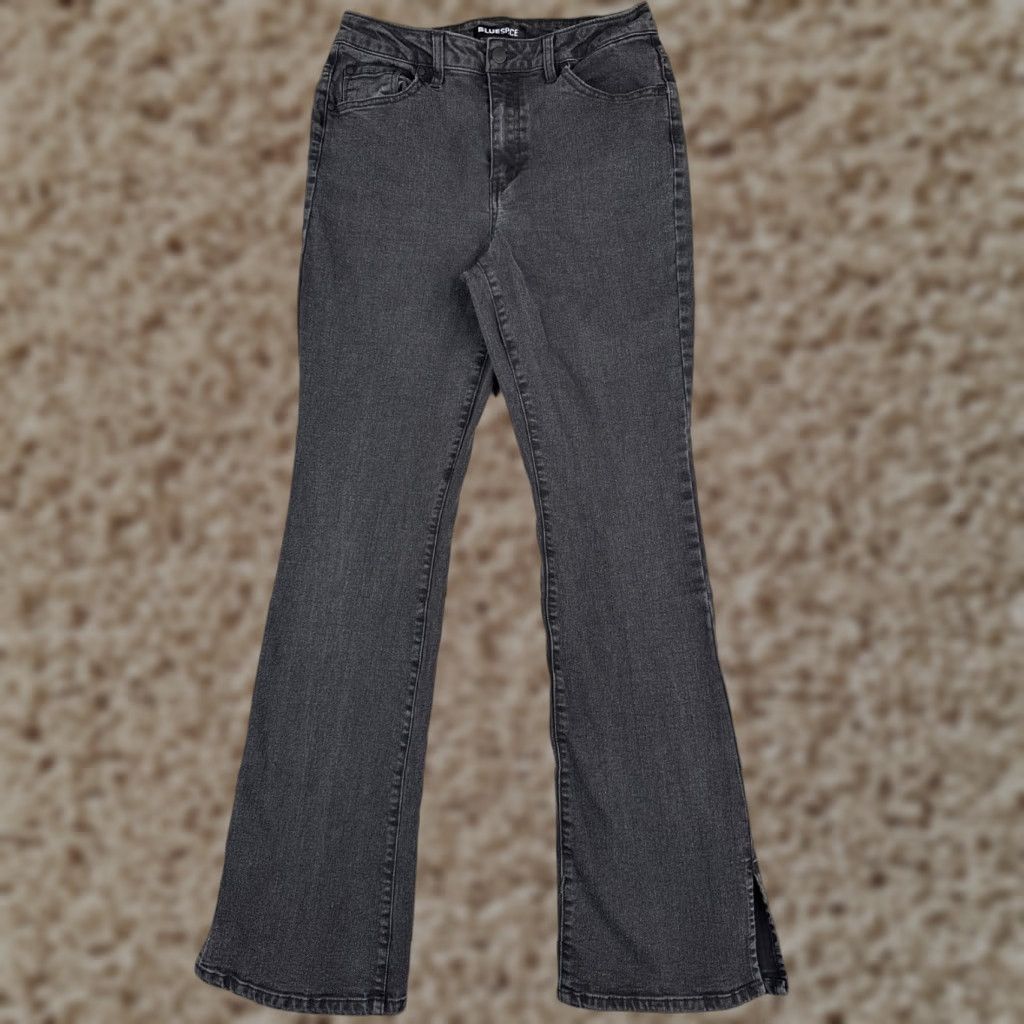 Vintage Blue Spice Jeans Women Bootcut Jeans 27x31 Black Mid Stretch 5-Pocket Denim Cotton Blend Juniors 9 Size 30" / US 8 / IT 44 - 1 Thumbnail