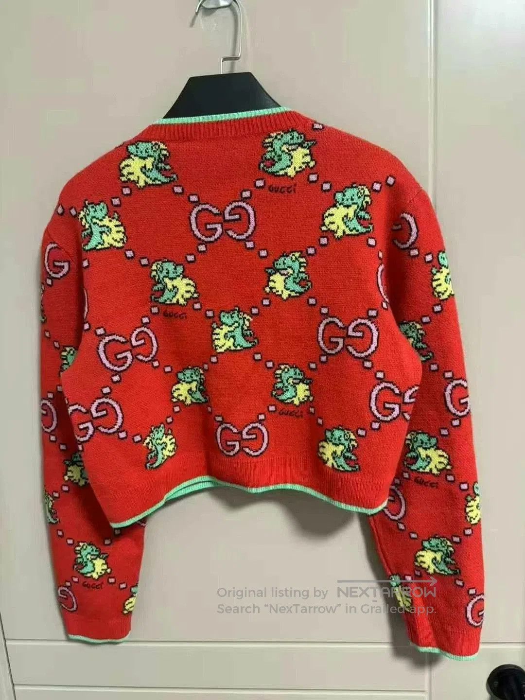 Gucci gucci dinosaur print cropped sweater. Size S / US 4 / IT 40 - 2 Thumbnail