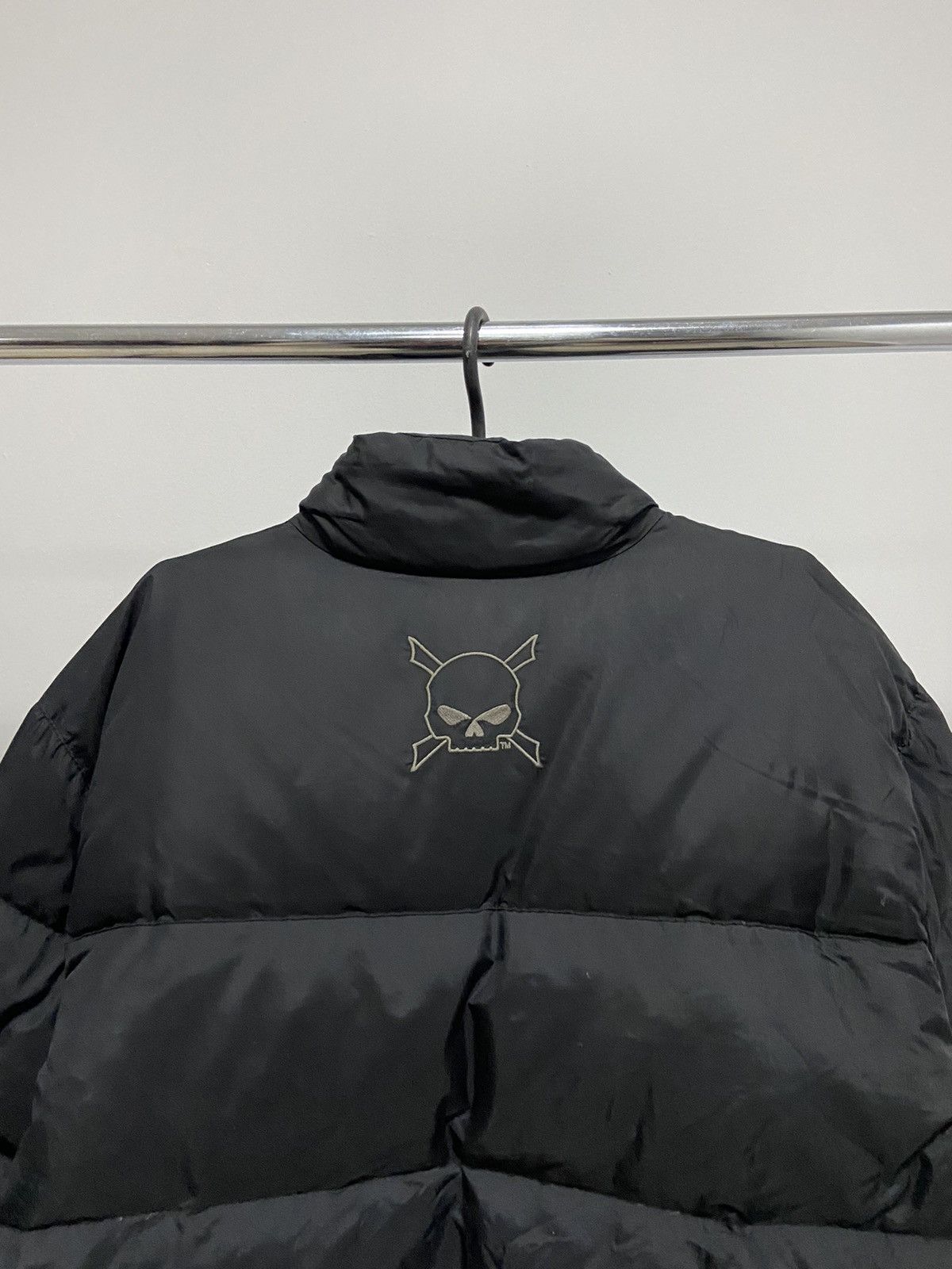 Harley Davidson × Vintage Harley Davidson skull ☠️ logo puffer jacket vintage racing Size US M / EU 48-50 / 2 - 4 Thumbnail