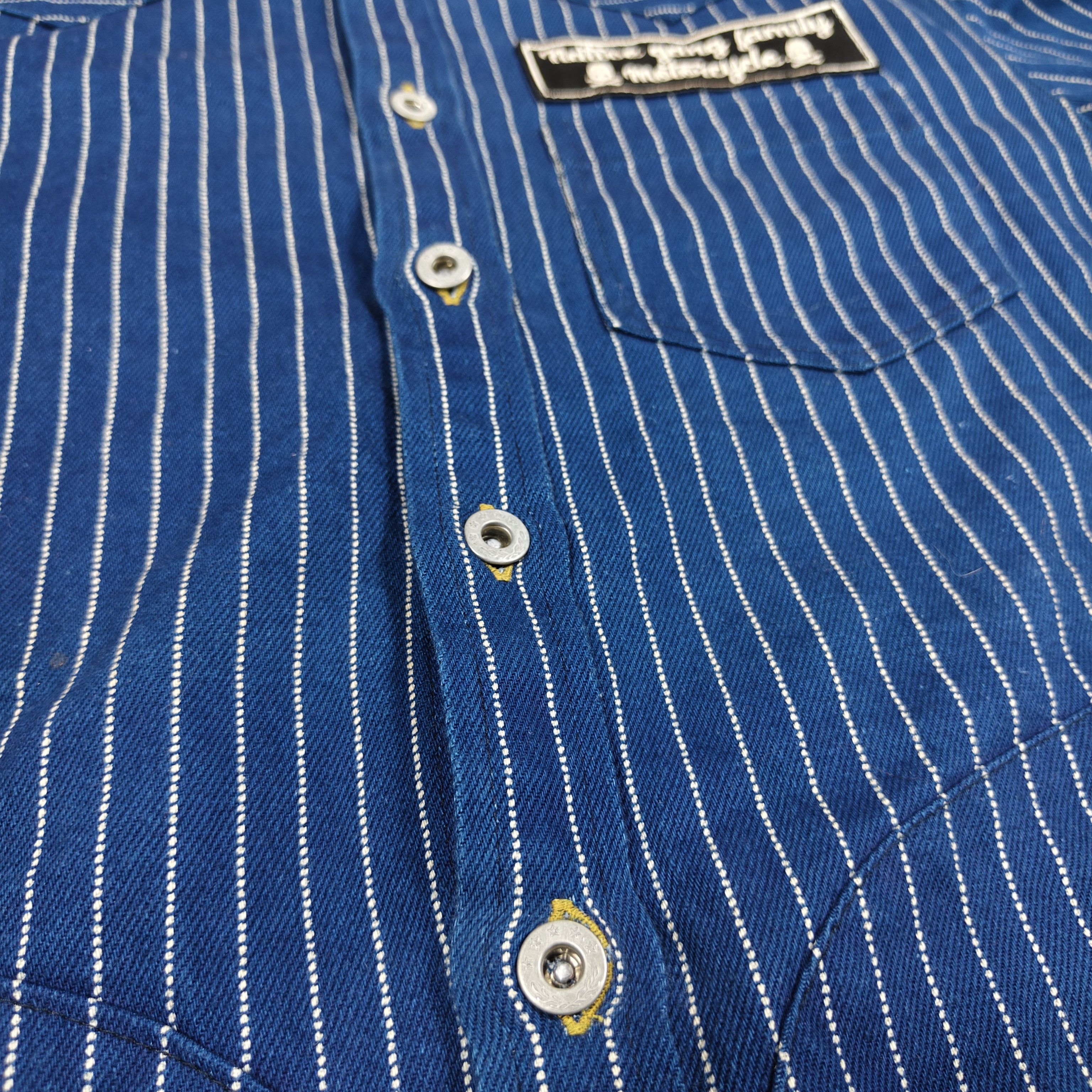 Japanese Brand Native Gang Family MC Wabash Stripe Work Shirt #F Size US M / EU 48-50 / 2 - 7 Thumbnail
