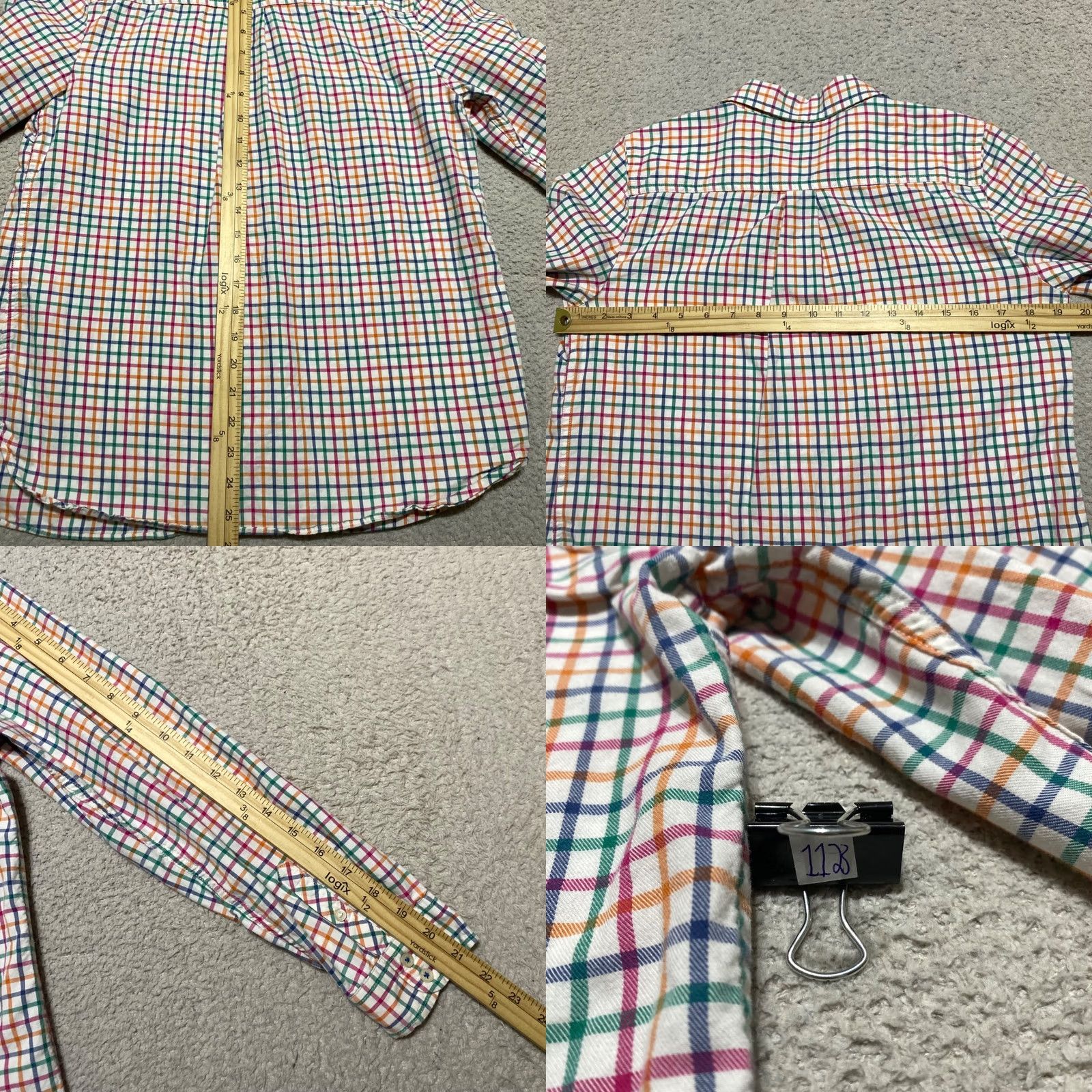 Talbots Talbots Womens Button-Up Shirt PM Multicolor Plaid Cotton Petite Long Sleeve Casual Shirt Womens Size M / US 6-8 / IT 42-44 - 8 Thumbnail