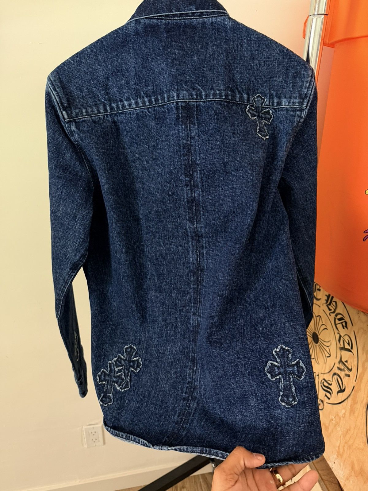 Chrome Hearts Chrome Heart Embroidered Denim Cross Patch Denim Button Up M Size US M / EU 48-50 / 2 - 17 Thumbnail