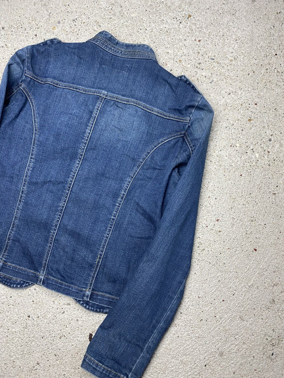 Japanese Brand Vintage napoleon jacket denim blue Size S / US 4 / IT 40 - 10 Thumbnail