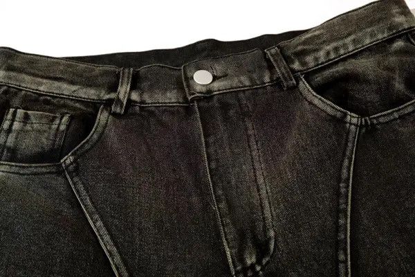 Jean Tamaki x Yuki Streetwear Washed Spliced Design Jeans Pants Size US 34 / EU 50 - 4 Thumbnail