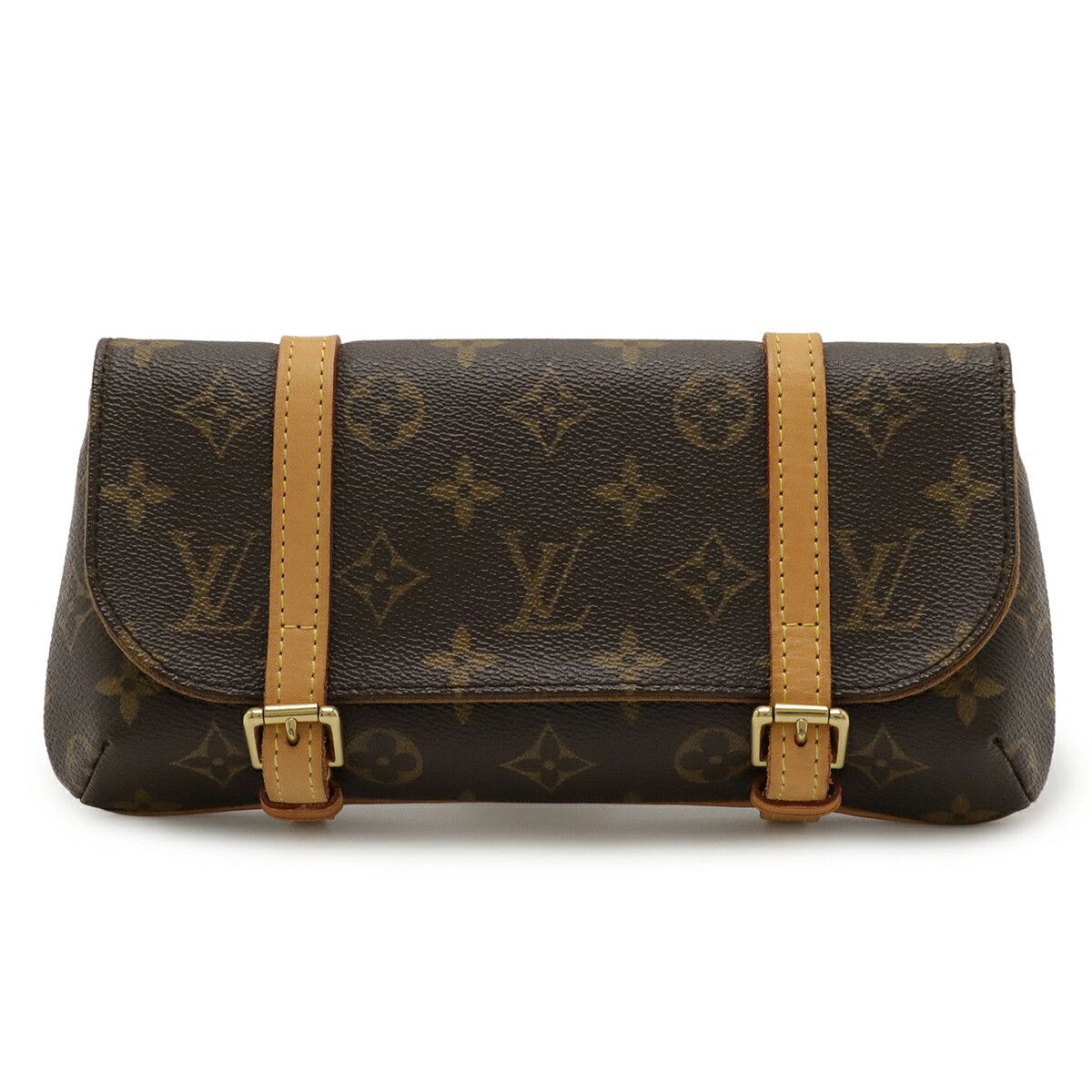 Louis Vuitton Louis Vuitton Louis Vuitton Pochette Marly Monogram Waist Bag Textile Belt Bag M51159 DUTY FREE for USA Size ONE SIZE - 1 Thumbnail