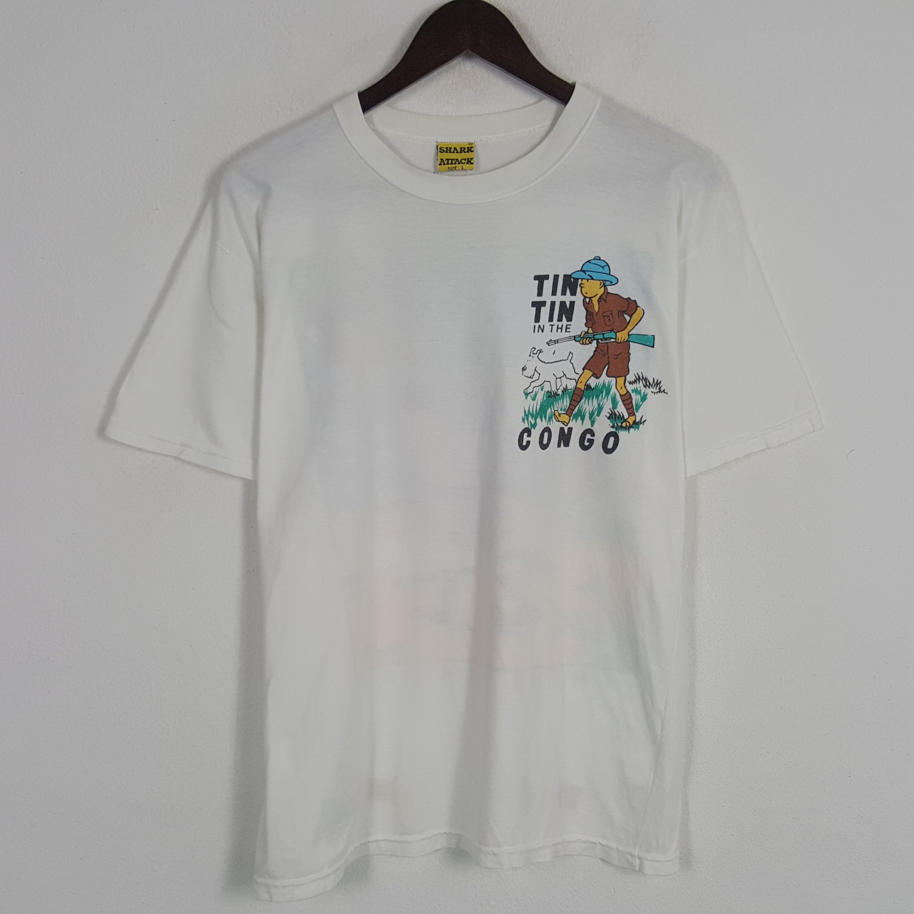Vintage Vintage Tintin In The Congo Tshirt Size US M / EU 48-50 / 2 - 3 Thumbnail