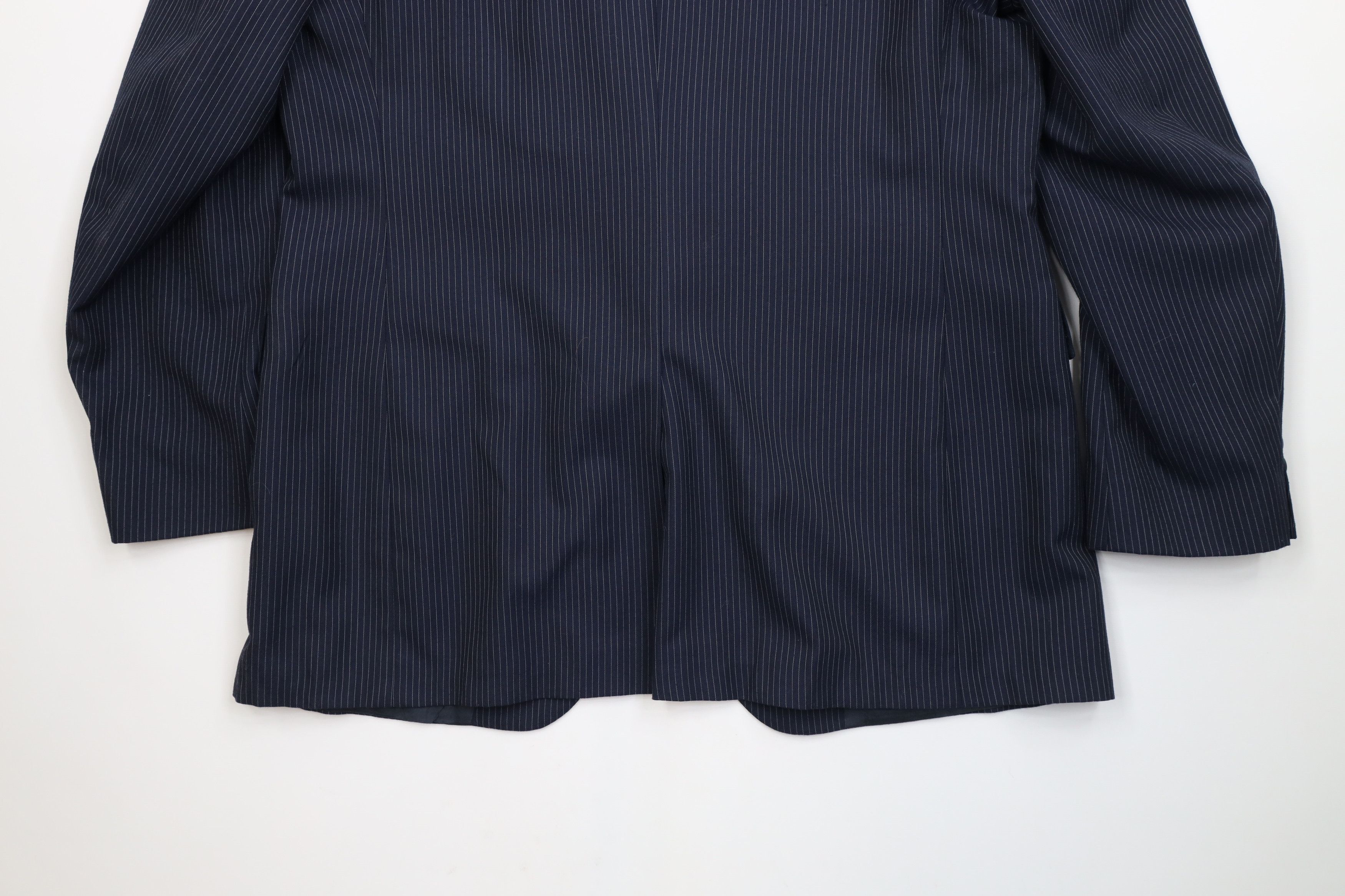 Vintage Vintage 70s Streetwear 3 Piece Pinstriped Suit Wedding Size 46L - 4 Thumbnail