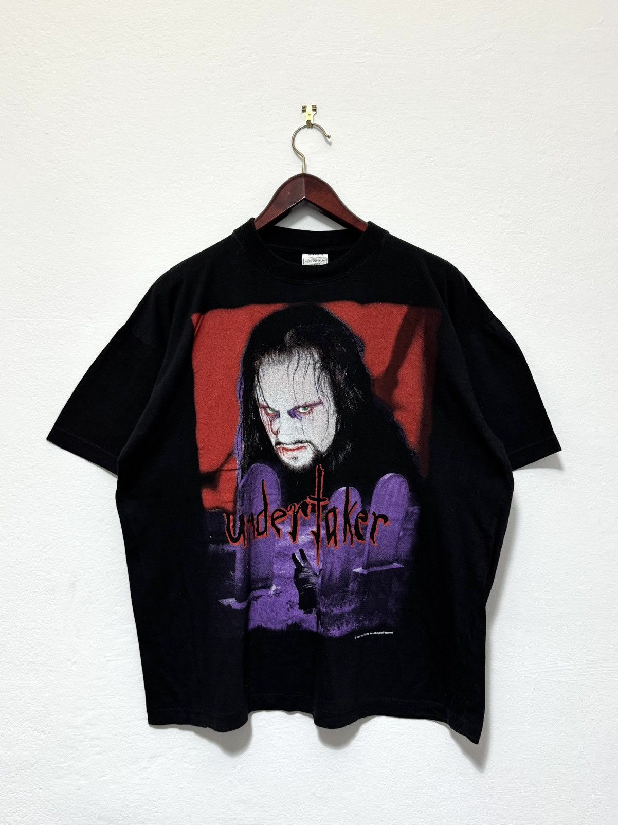 Vintage Vintage WWF Undertaker Seeyou on the other side 1997 T-shirt Size US XL / EU 56 / 4 - 1 Thumbnail