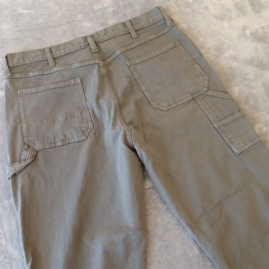 Old Navy Old Navy Pants Mens 38 Gray Double Knee Carpenter Utility Canvas Workwear 36x28 Size US 38 / EU 54 - 7 Thumbnail