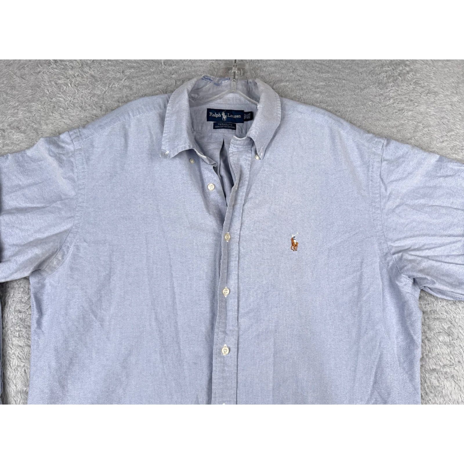 Polo Ralph Lauren VINTAGE Polo Ralph Lauren Men’s Shirt Long Sleeve Cotton Blue 16.5 Casual Fall Winter Size US L / EU 52-54 / 3 - 6 Thumbnail