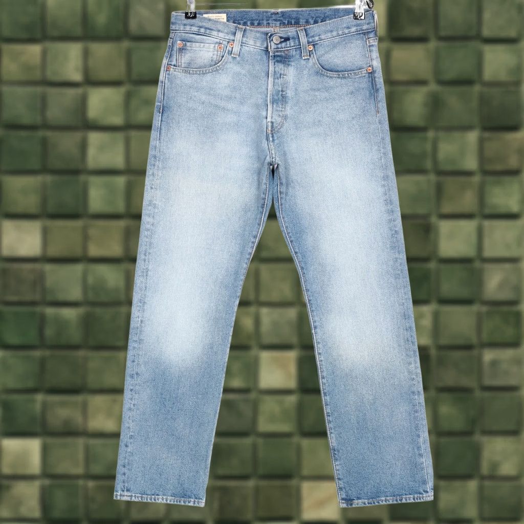 Levi's LEVI’S 501 PREMIUM Big E Jeans Men Size 31 Regular Straight Stretch DZ7942 Jeans Mens 31 Blue 5-Pocket Denim Cotton Elastane Vintage No Size US 31 - 1 Thumbnail