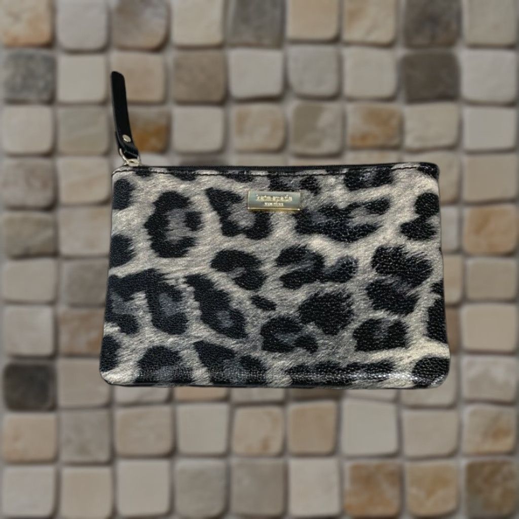 VINTAGE Kate Spade New York Women's Black Leopard Print Wristlet