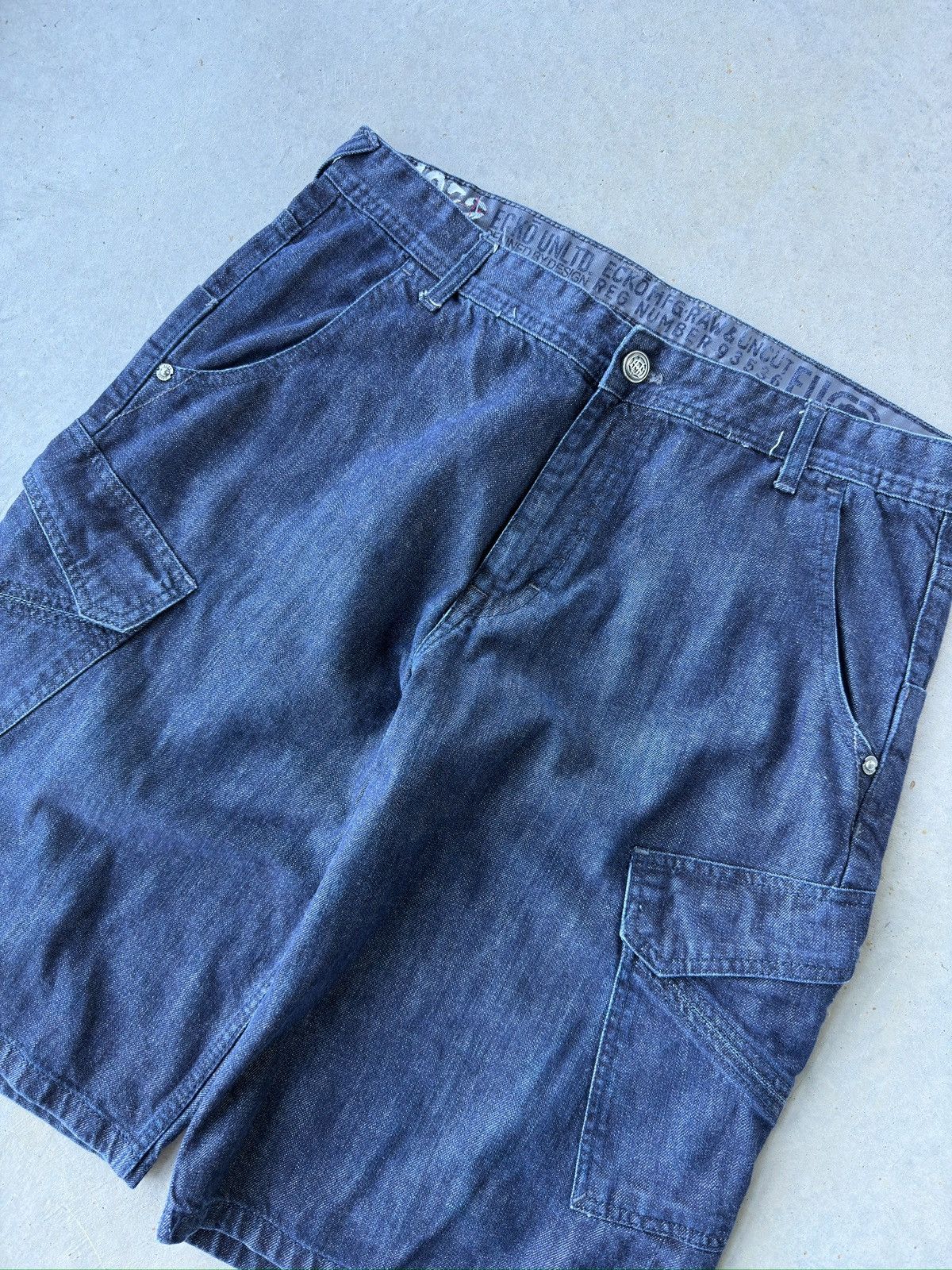 Southpole Vtg y2k Ecko Unltd. Baggy Denim Jeans Shorts Size US 36 / EU 52 - 4 Thumbnail