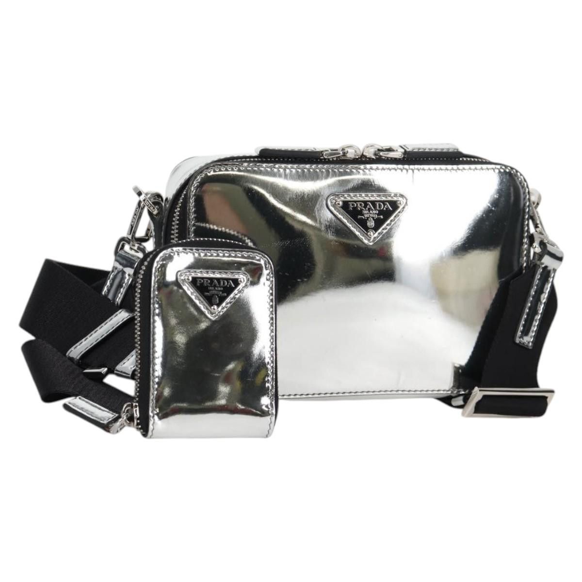 Prada PRADA Shoulder Bag Leather Silver 2vh070 2vh070 Size ONE SIZE - 1 Thumbnail