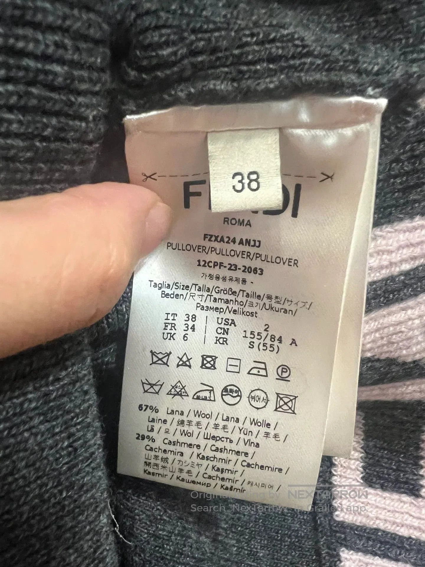 Fendi fendi cashmere wool knit sweater unisex. Size US M / EU 48-50 / 2 - 9 Thumbnail