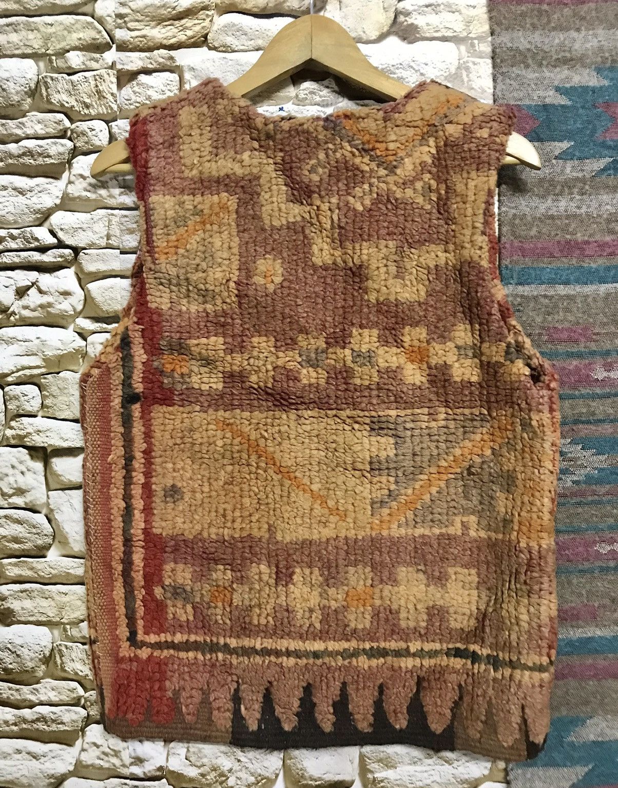 Handmade × Vintage Vintage Hand -Made Rug Vest Size US M / EU 48-50 / 2 - 2 Thumbnail