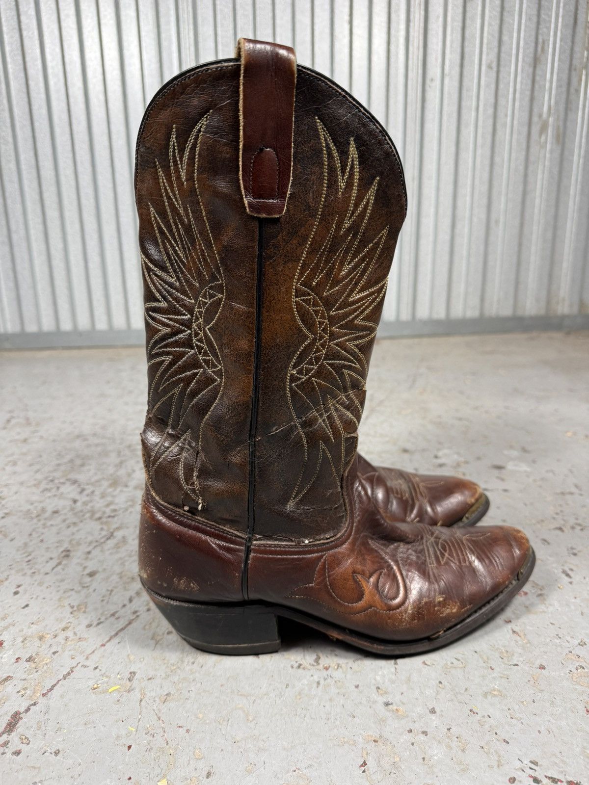 Boulet 80s Vintage Boulet Boots Canada Cowhide Cowboy Bootd Size US 9.5 / EU 42-43 - 12 Thumbnail