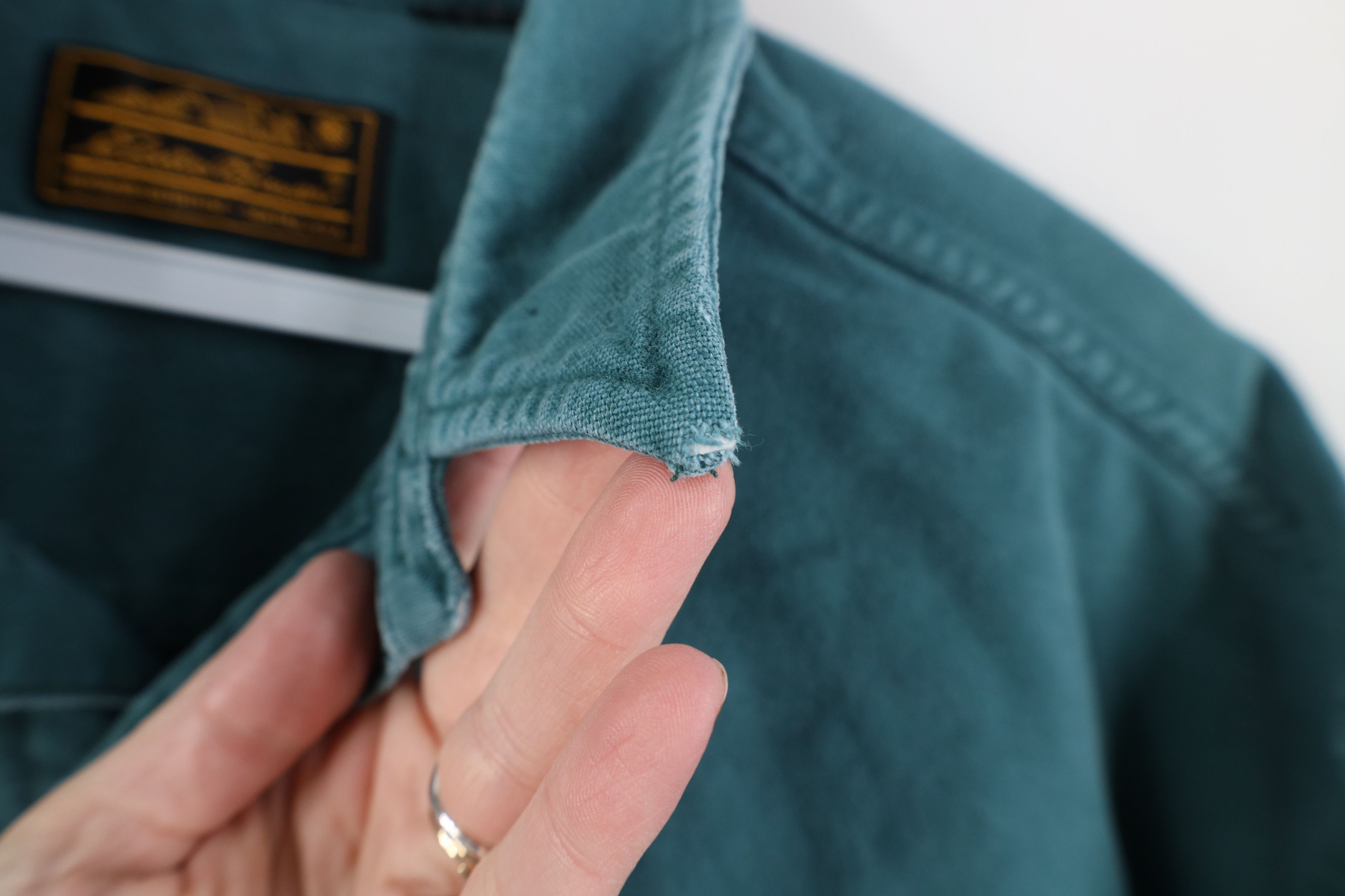 Eddie Bauer Vintage 90s Eddie Bauer Chamois Cloth Button Shirt Green USA Size US L / EU 52-54 / 3 - 5 Thumbnail