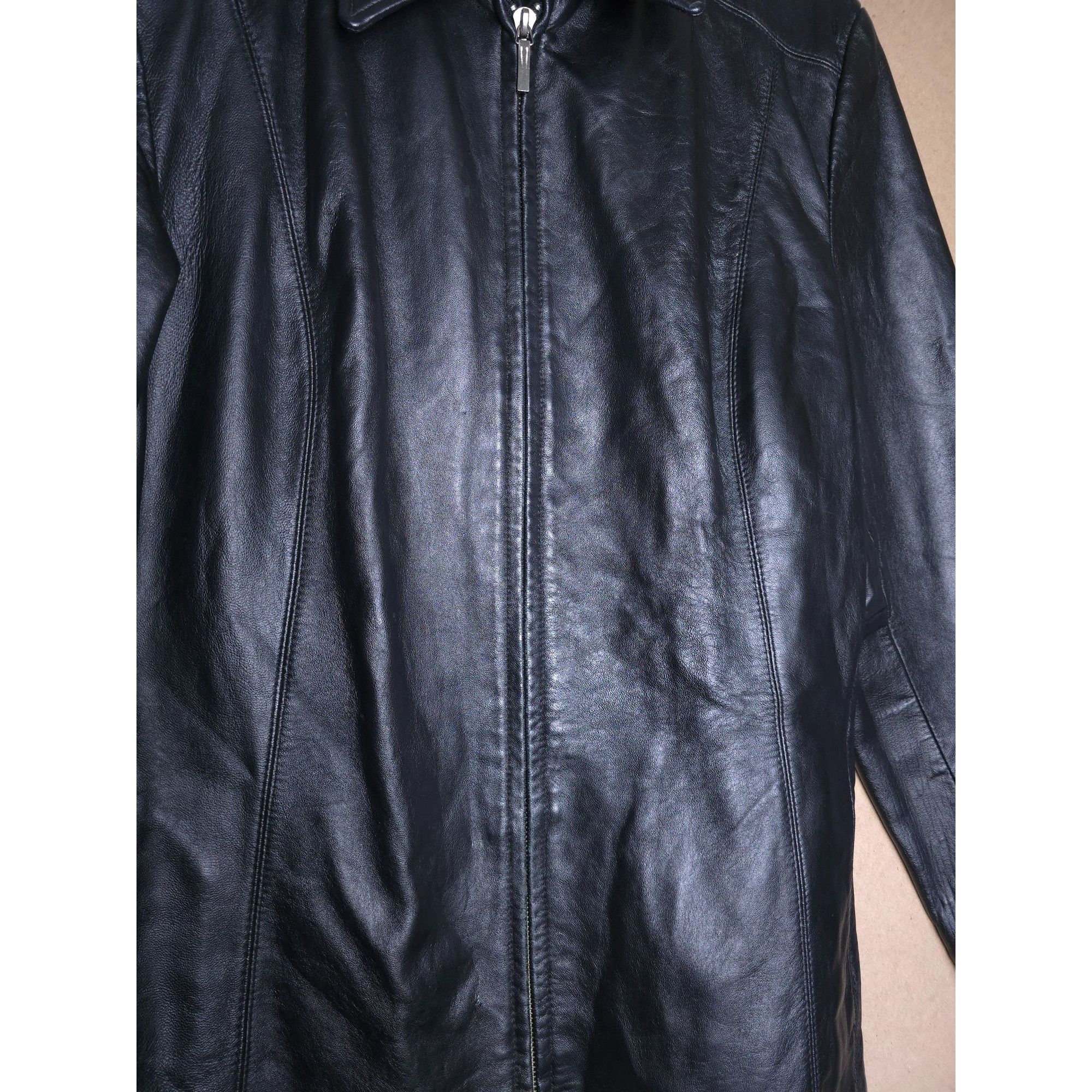 Vintage Colebrook Essentials Mens Black Leather Jacket XL Size US XL / EU 56 / 4 - 2 Thumbnail