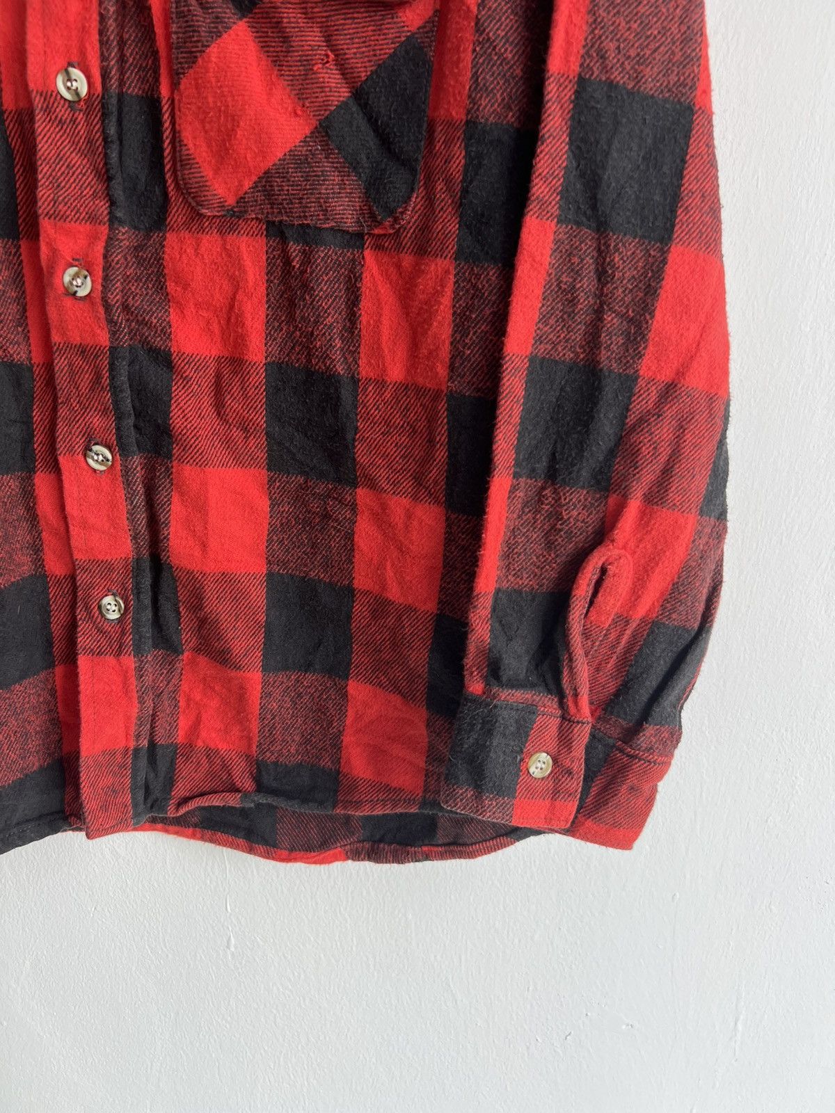 FiveBrother Vintage 1980s Five Brother Buffalo Plaid Heavy Flannel Shirt Size US M / EU 48-50 / 2 - 3 Thumbnail