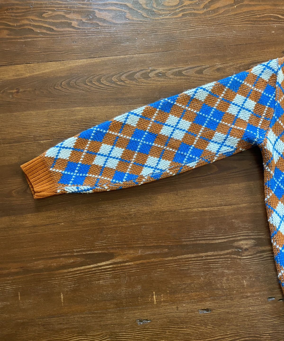Retrofit Vintage 50’s/60’s Jacquard Knitting Mills Argyle Cardigan Size US XS / EU 42 / 0 - 8 Thumbnail