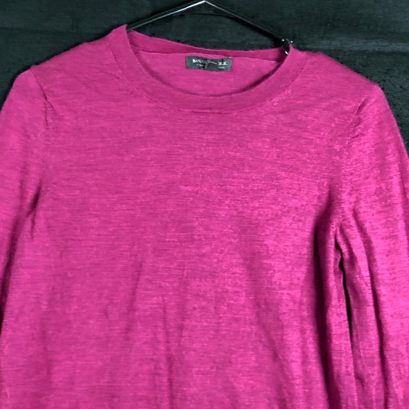 Banana Republic Banana Republic Womens Sweater Purple 100% Merino Wool Long Sleeve M - Casual Workwear Knit Pullover Crew Neck Solid Size M Womens Pullover Sweater Size M / US 6-8 / IT 42-44 - 2 Thumbnail