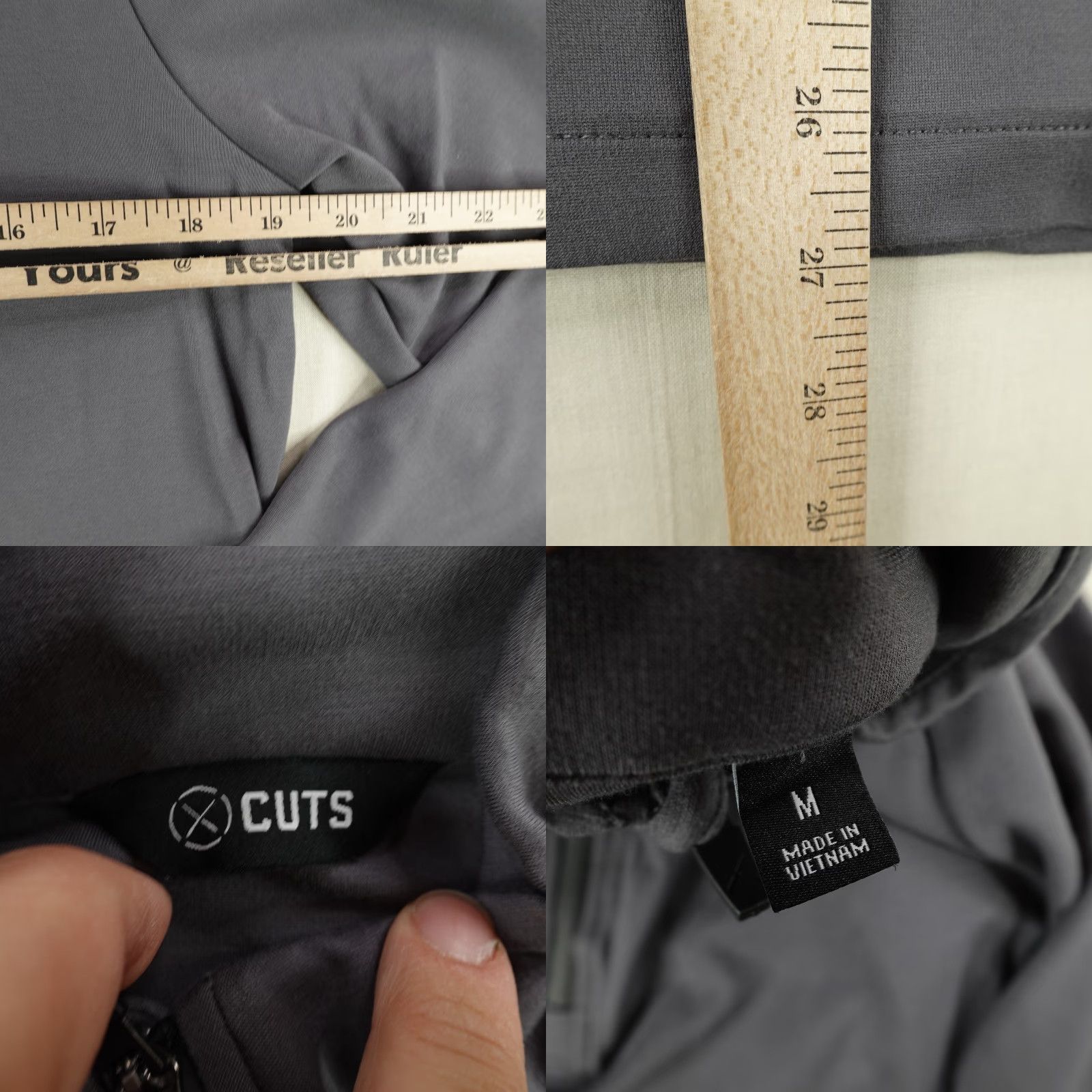 Cuts CUTS Pullover Shirt Mens Medium Gray 1/4 Zip Performance Athletic Stretch Lightweight Mock Neck Crewneck Sportswear Mens Size US M / EU 48-50 / 2 - 8 Thumbnail