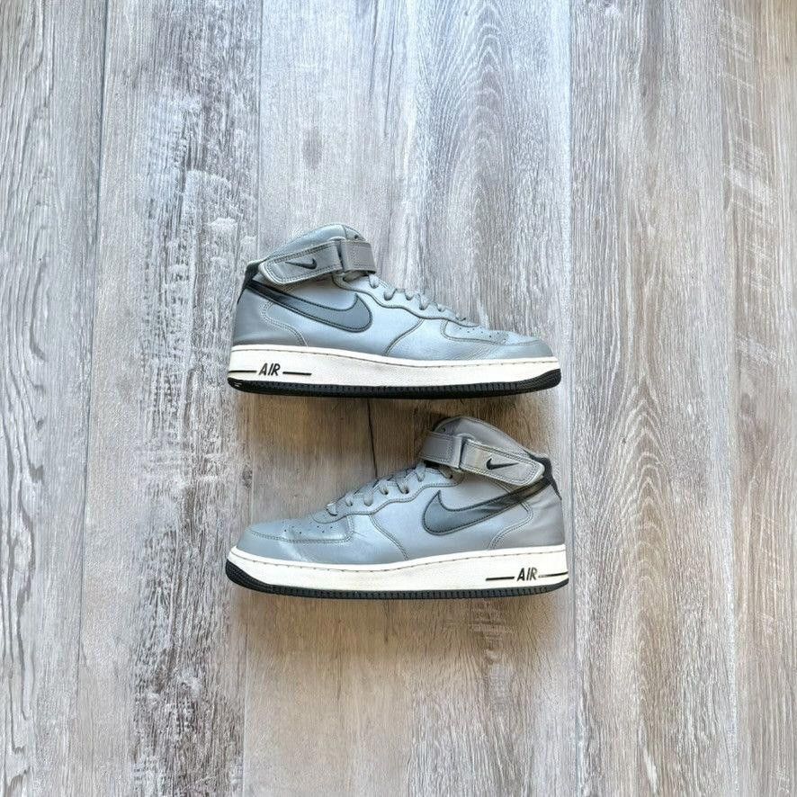 Nike NIKE • Air Force 1 Mid "Cool Grey" (10M) Size US 10 / EU 43 - 1 Thumbnail