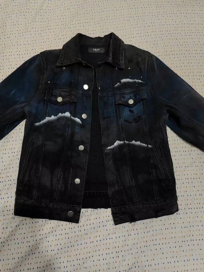 Amiri Amiri classic starry night wolf glitter denim jacket-2506 Size US XS / EU 42 / 0 - 1 Thumbnail