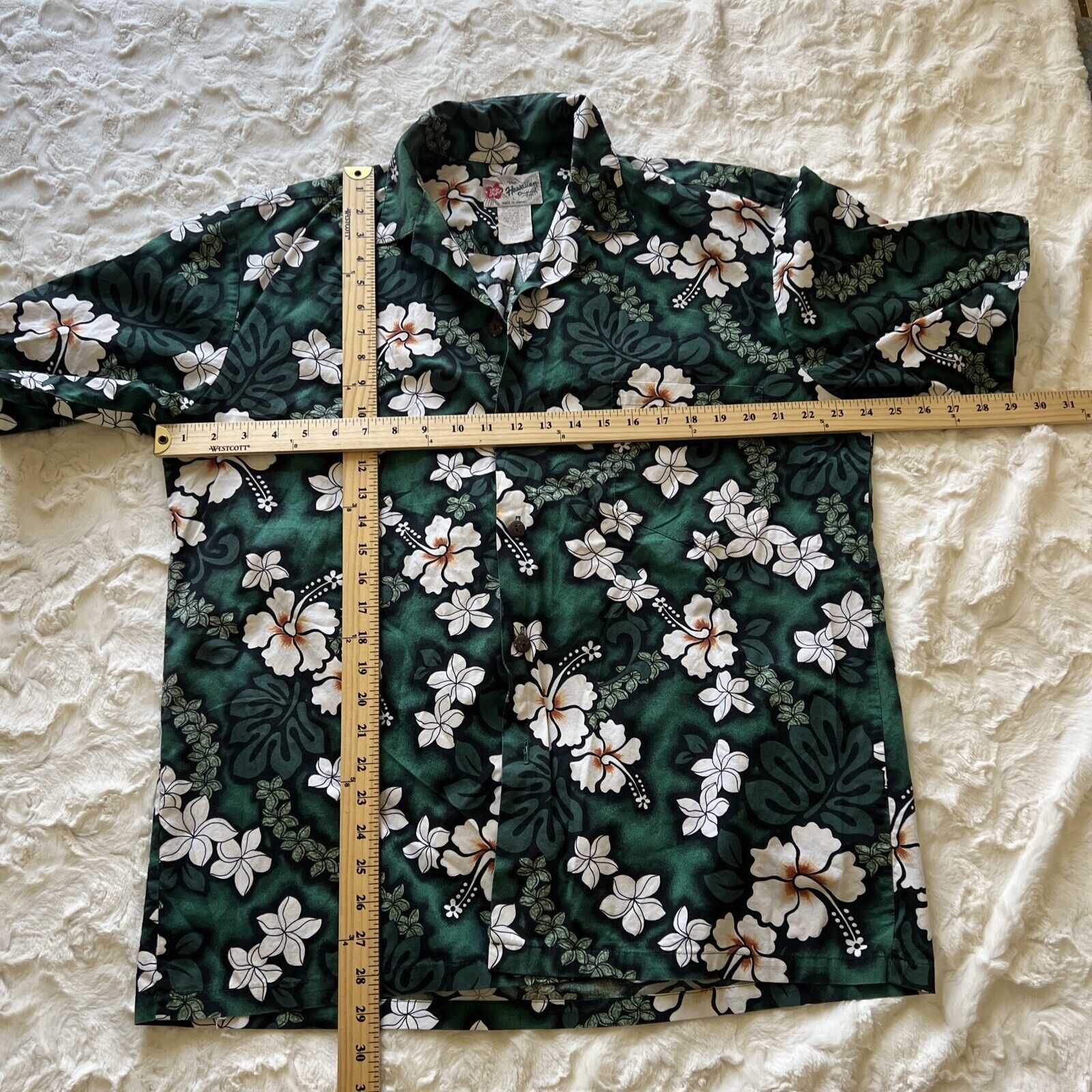 Hilo Hattie Hilo Hattie The Hawaiian Men Green 100% Cotton Shirt Size L Size US L / EU 52-54 / 3 - 3 Thumbnail
