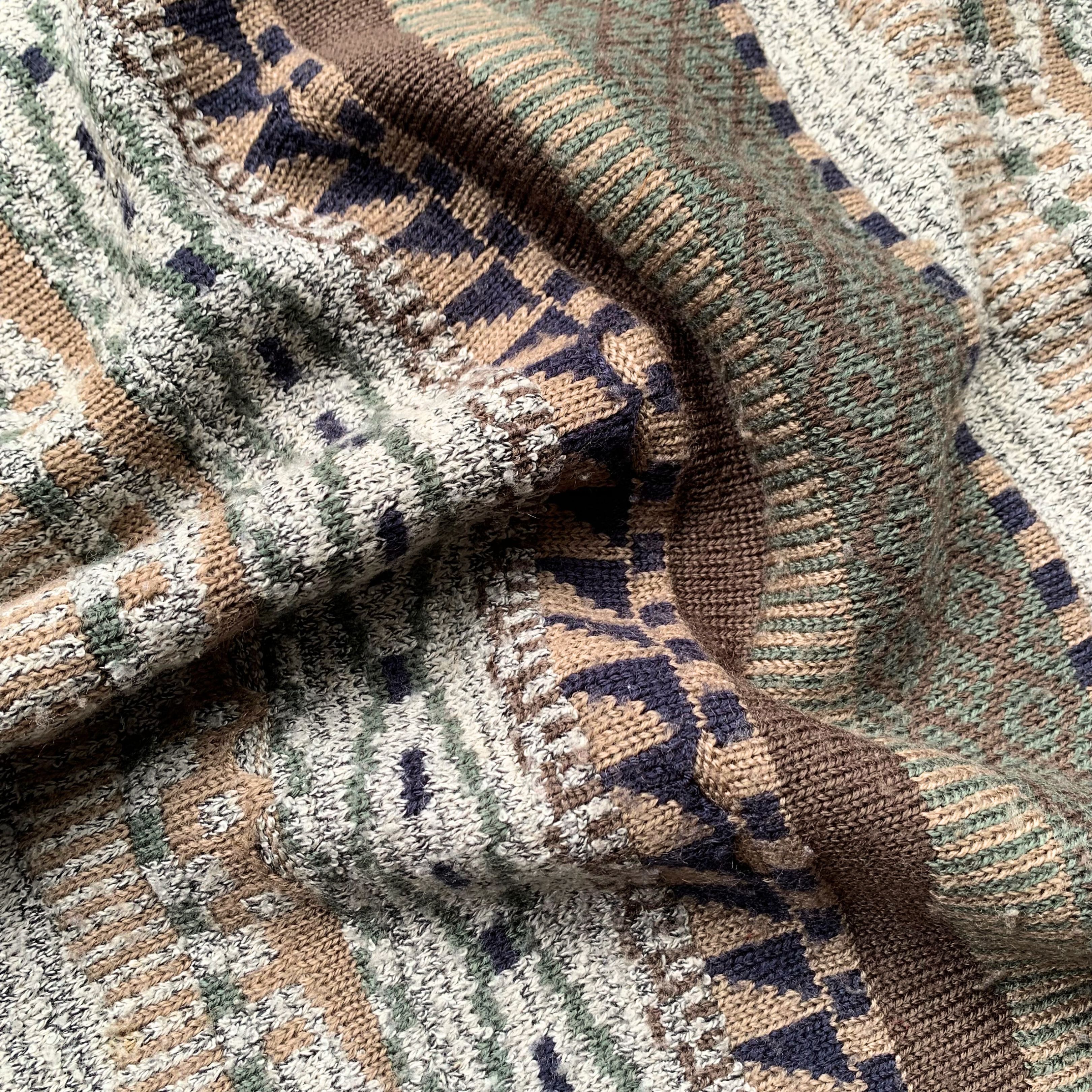 Vintage 1990s Fernando Italy 3D Pattern Coogi Style Knit Sweater Size US L / EU 52-54 / 3 - 4 Thumbnail